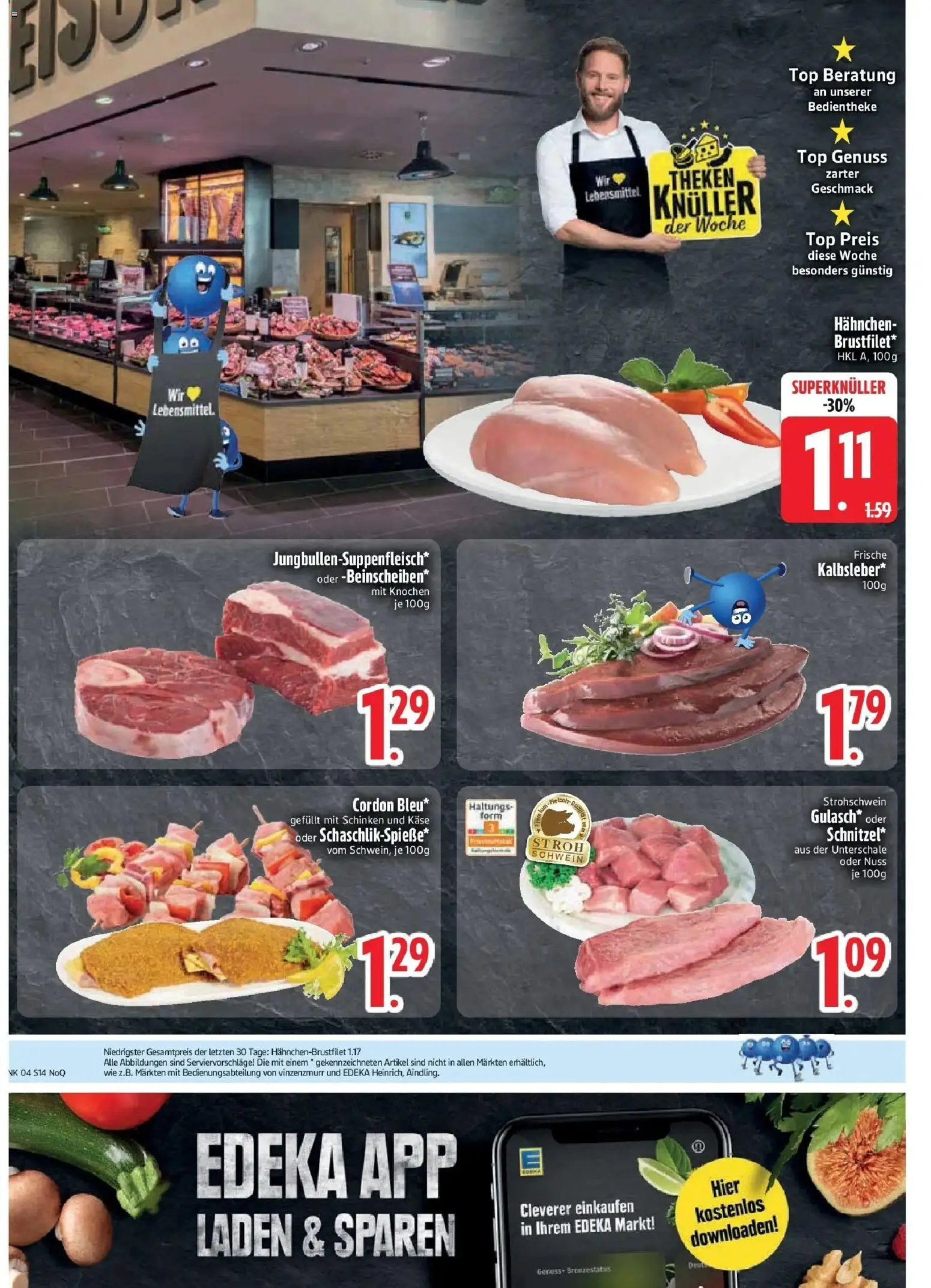 Edeka prospekt Vohburg	 – gültig ab 18.01.2026 | Seite: 16 | Produkte: Top, Hahnchen, Käse, Schnitzel