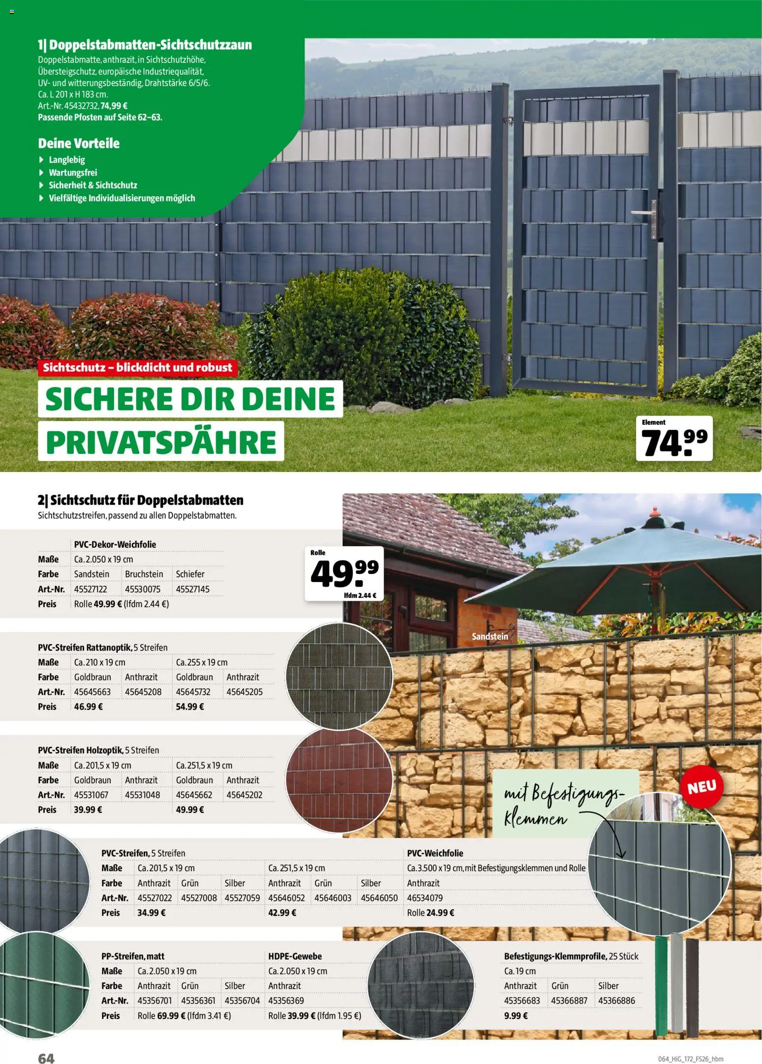 Hagebau Gartengestaltungsortiment – gültig ab 02.03.2026 | Seite: 64