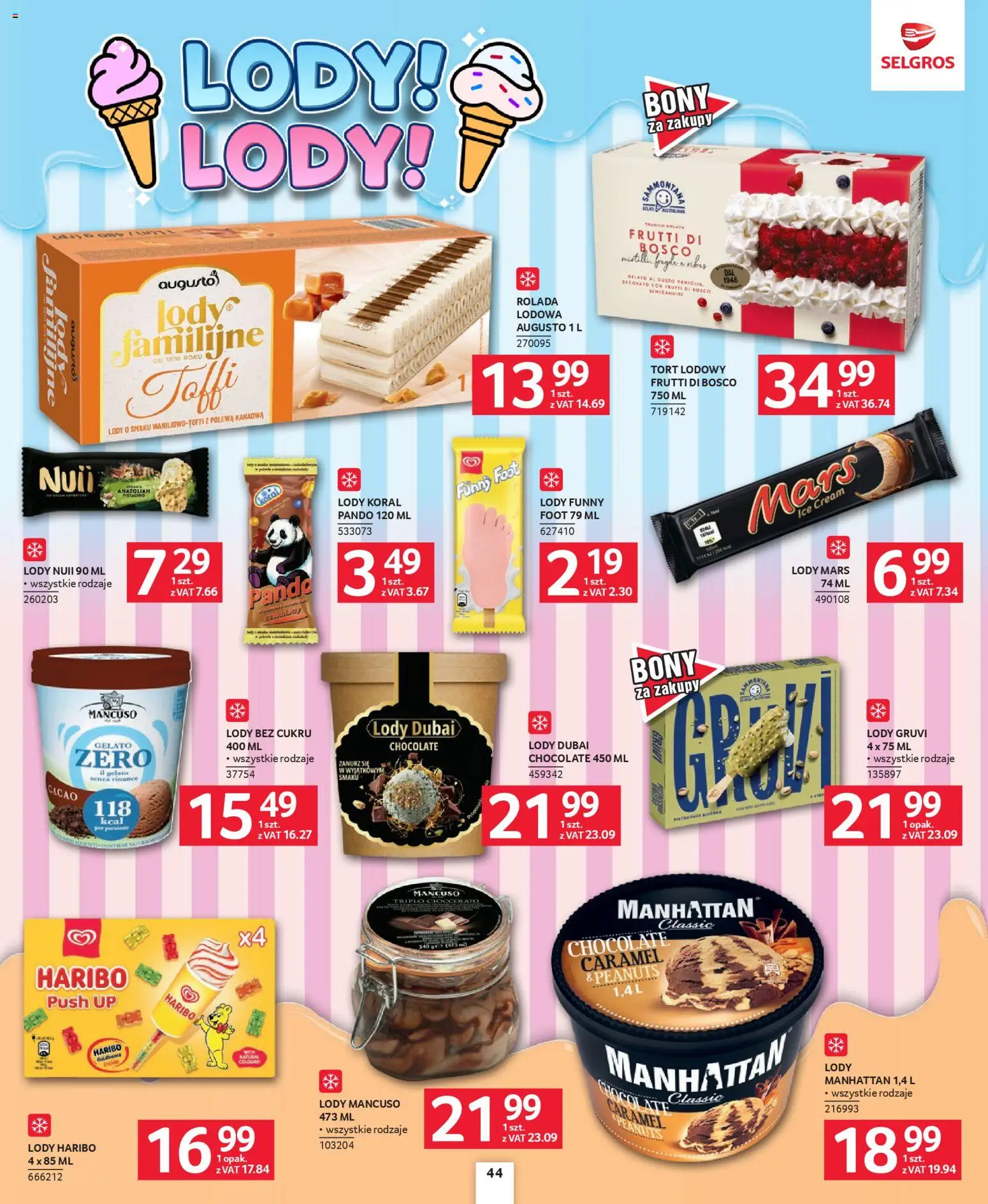 Selgros cash&carry - Oferta dla profesjonalistów od 09.04.2026 | Strona: 38 | Produkty: Rolada, Rolada lodowa, Tort, Lody