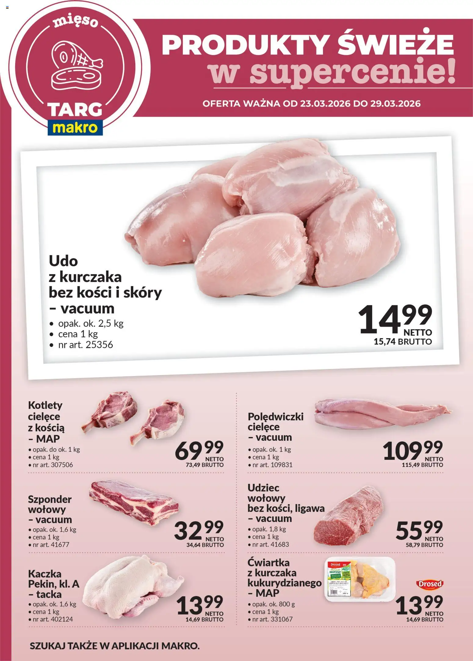 Makro gazetka - Produkty świeże w supercenie od 23.03.2026 | Strona: 1