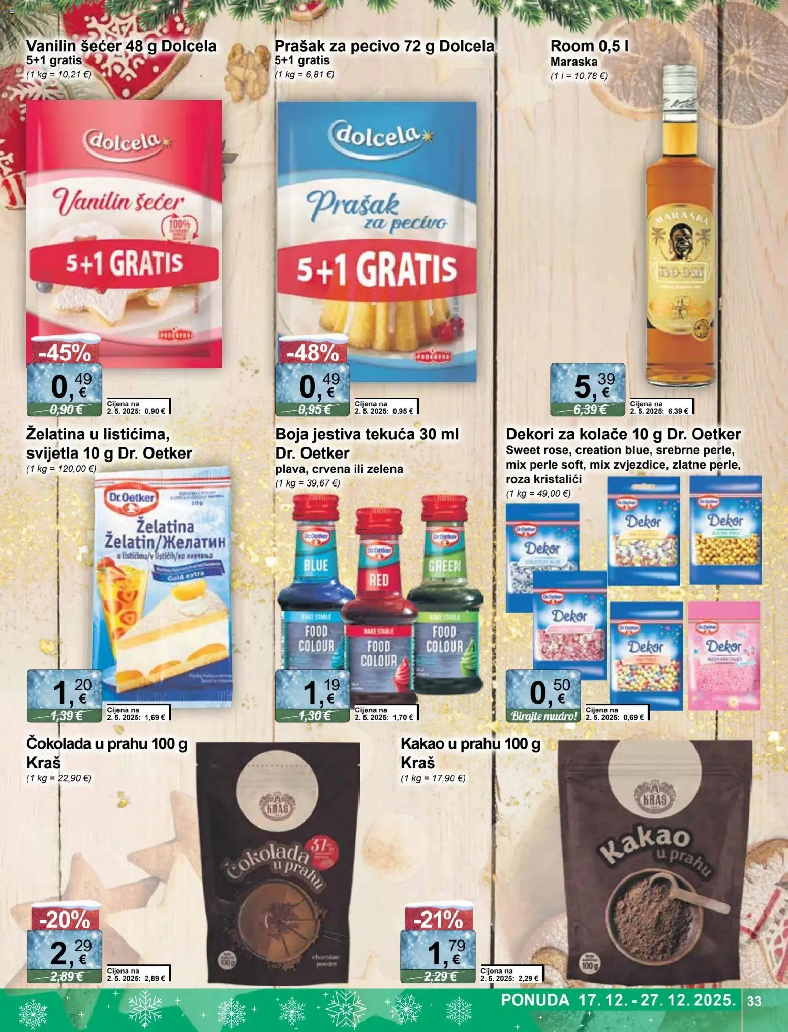 KTC katalog | vrijedi od 17.12.2025 | Stranica: 33 | Proizvodi: Čokolada, Šećer, Kakao, Pecivo