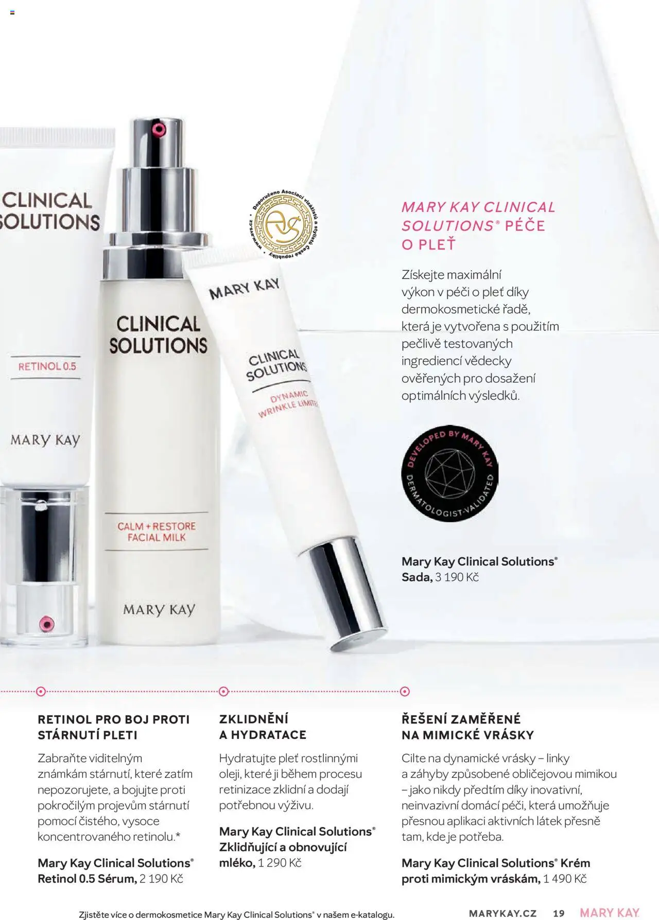 Mary Kay kniha o kráse od 01.07.2025 | Strana: 19 | Produkty: Mléko, Sérum, Krém