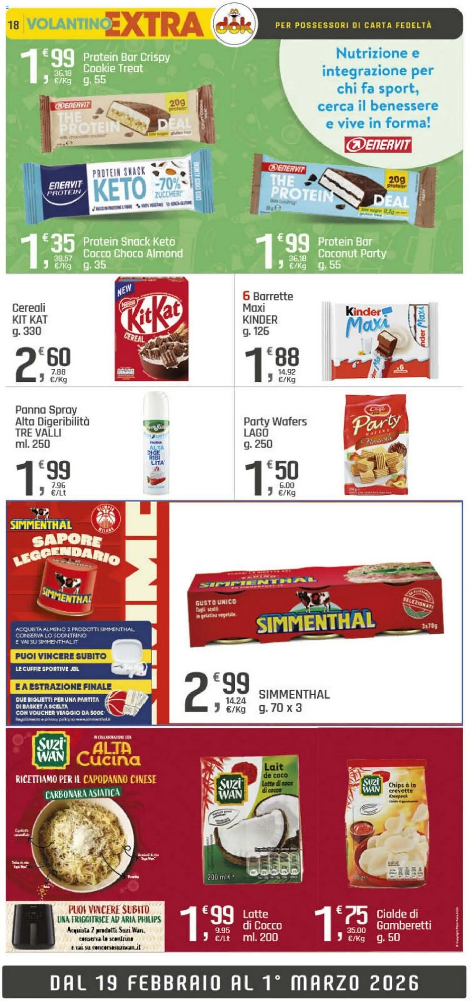 Volantino DOK del 19.02.2026 | Pagina: 18 | Prodotti: Panna, Cocco, Friggitrice, Gamberetti