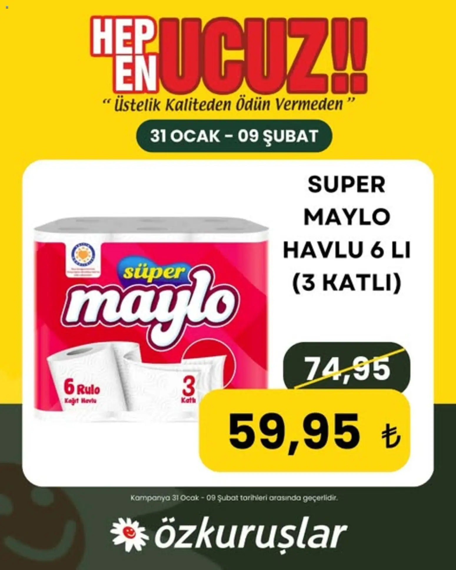 Özkuruşlar İndirim - 31.01.2026 tarihinden itibaren geçerlidir | Sayfa: 3 | Ürünler: Ocak