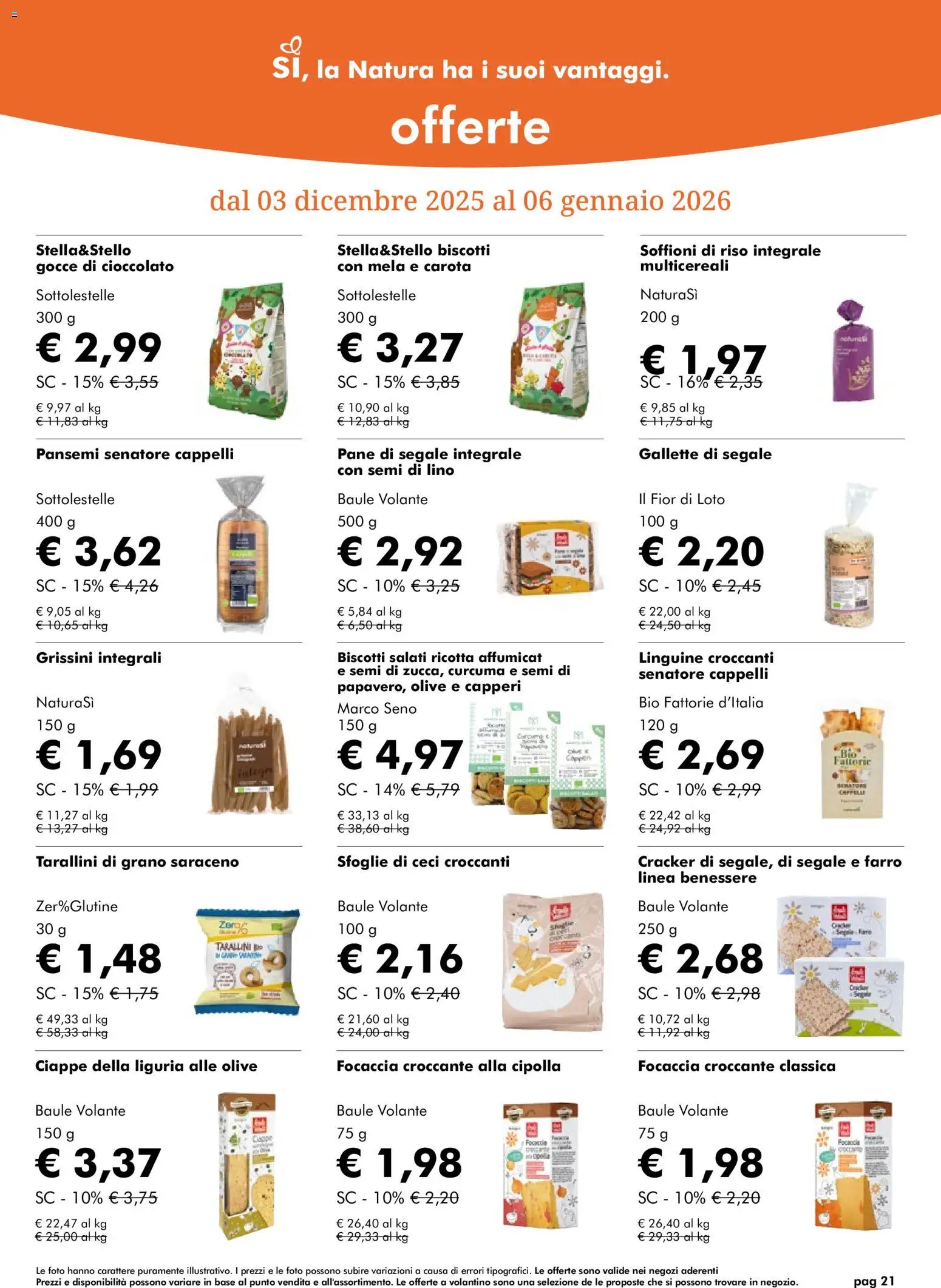 Volantino Natura Sì del 03.12.2025 | Pagina: 21