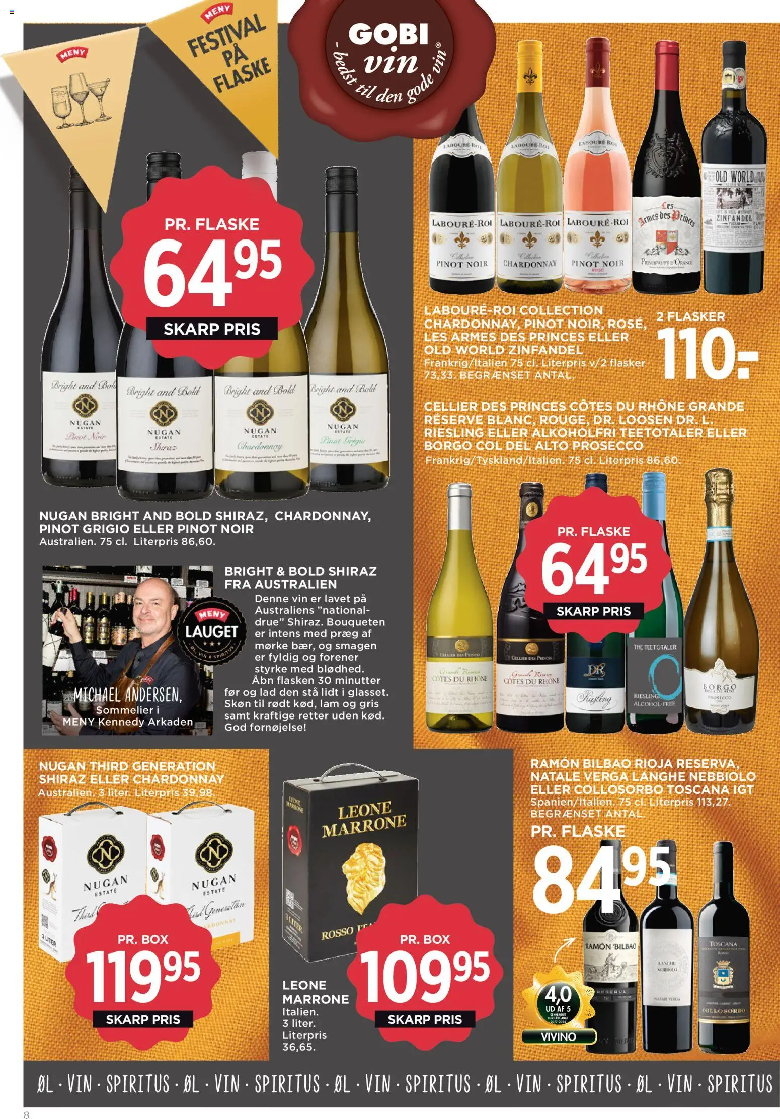 Meny tilbudsavis – gyldig fra 27.02.2026 | Side: 8 | Produkter: Vin, Øl, Is