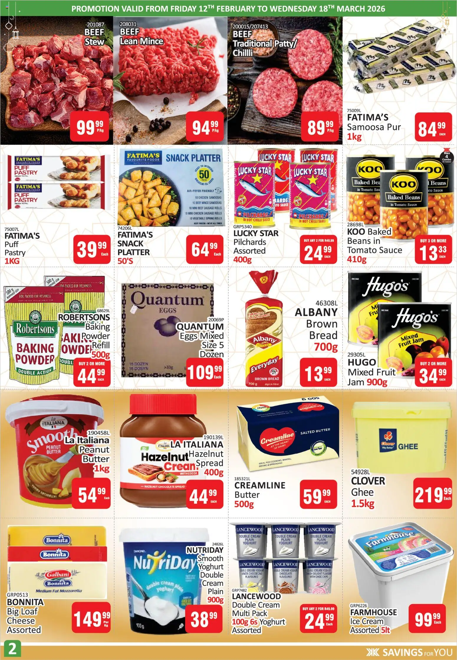 New KIT KAT Cash & Carry catalogue – valid from 12.02.2026 | Page: 2 | Products: Beans, Baked beans, Platter, Sauce