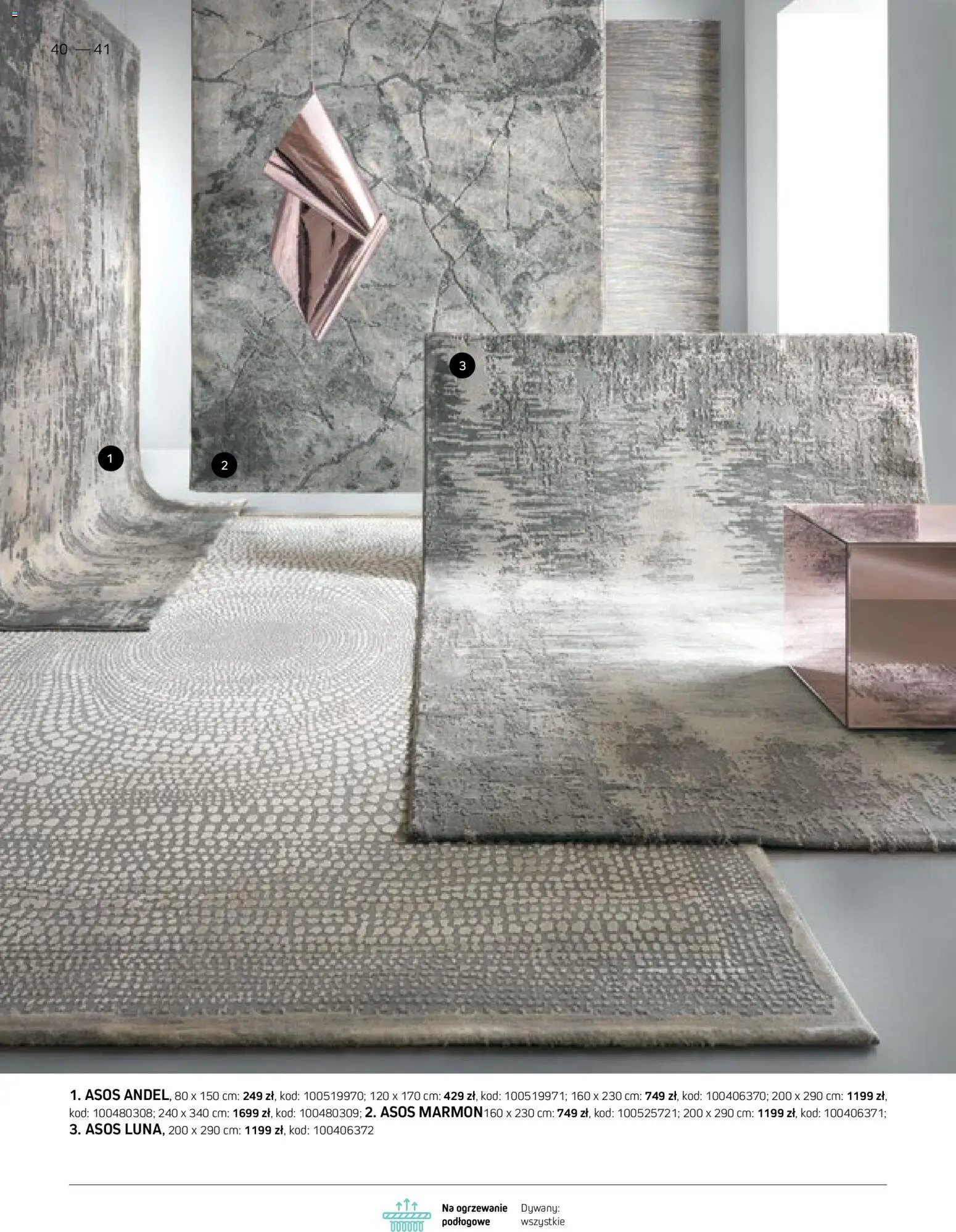 Komfort gazetka - Katalog dywanów od 17.03.2026 | Strona: 40 | Produkty: Dywany