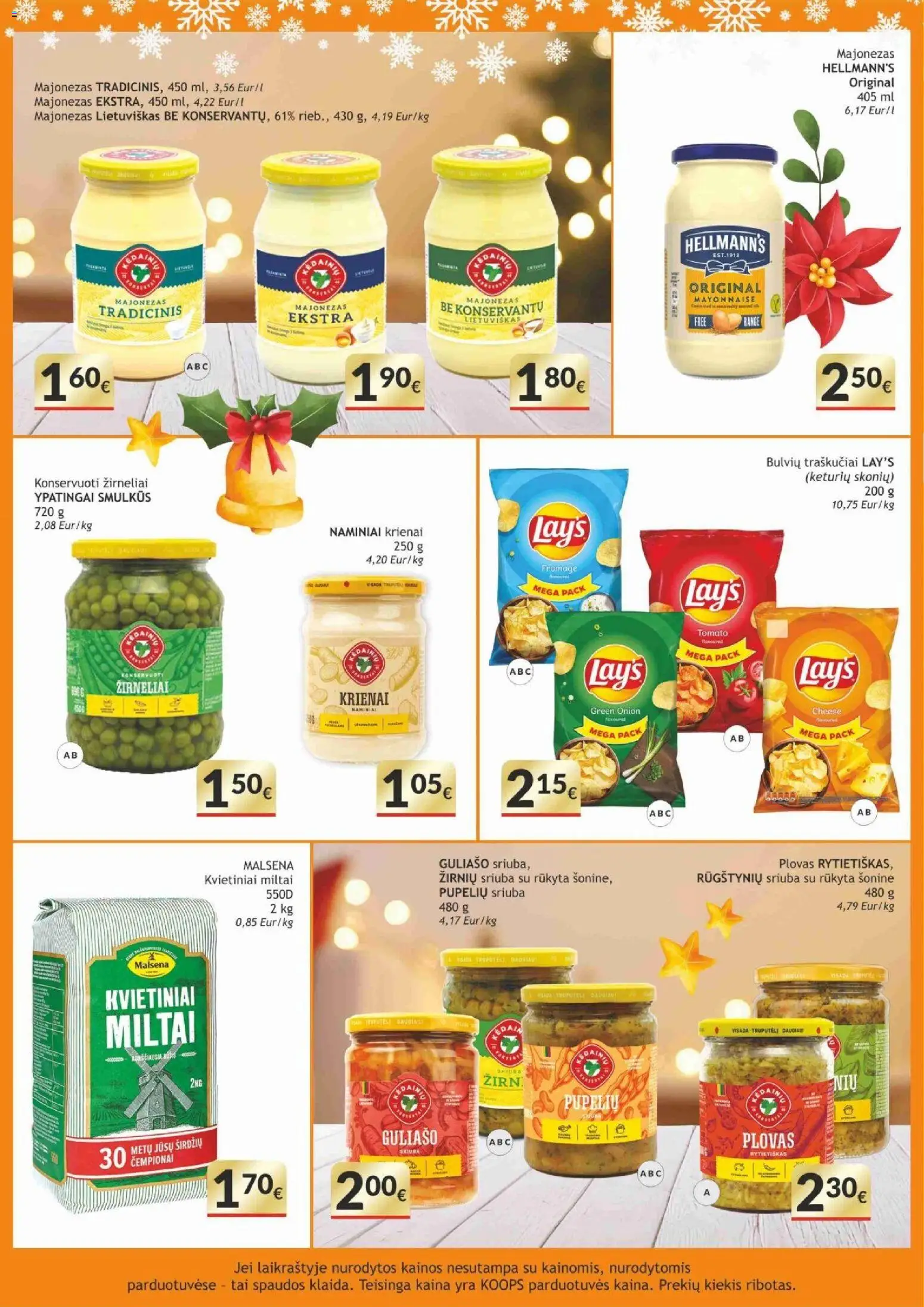 Koops akcijos nuo 15.12.2025 | Puslapis: 18 | Prekių: Majonezas, Miltai, Žirneliai, Traškučiai