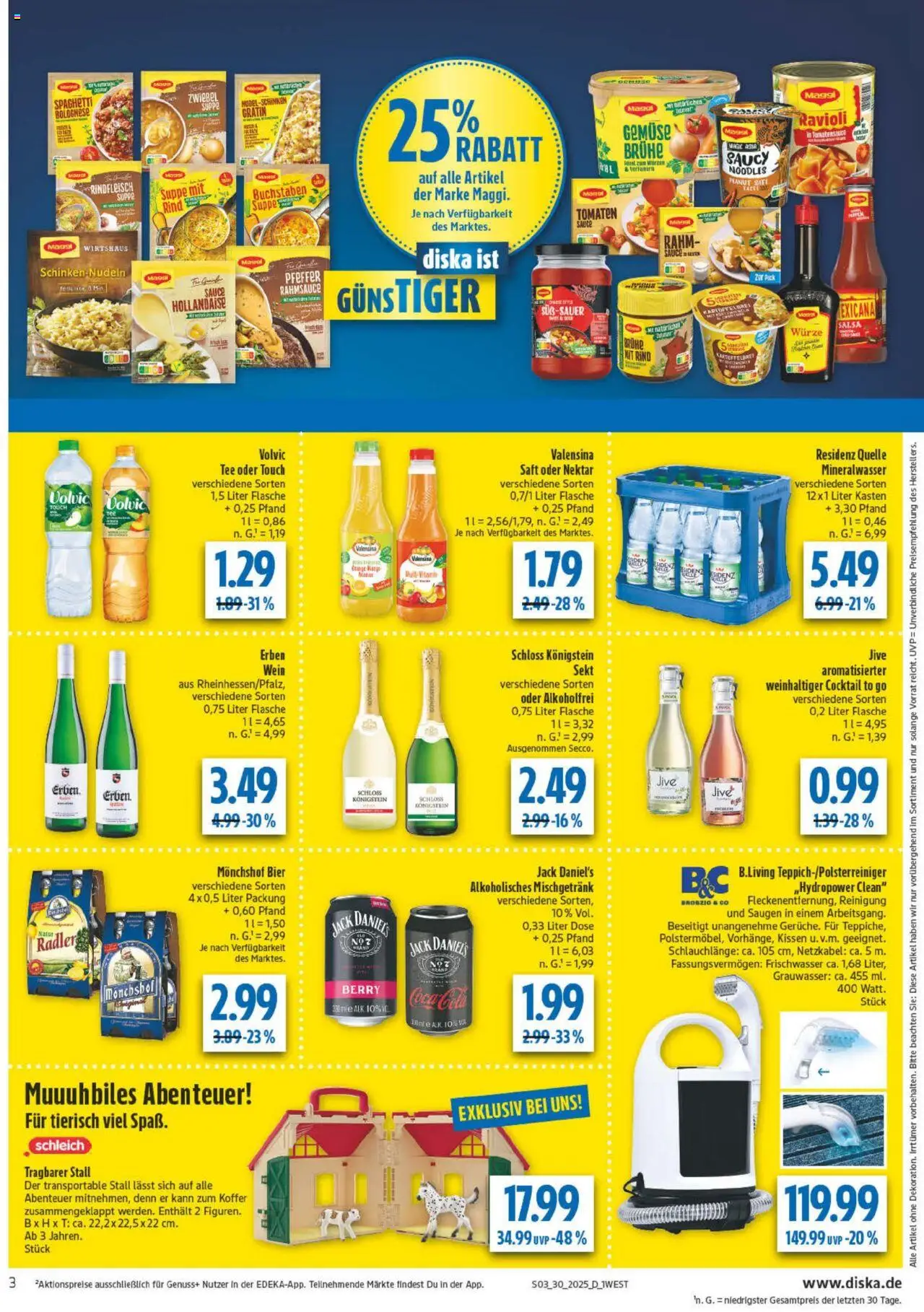 Diska - Bayern - gültig ab dem 21.07.2025 | Seite: 3 | Produkte: Coca cola, Sekt, Mineralwasser, Tee