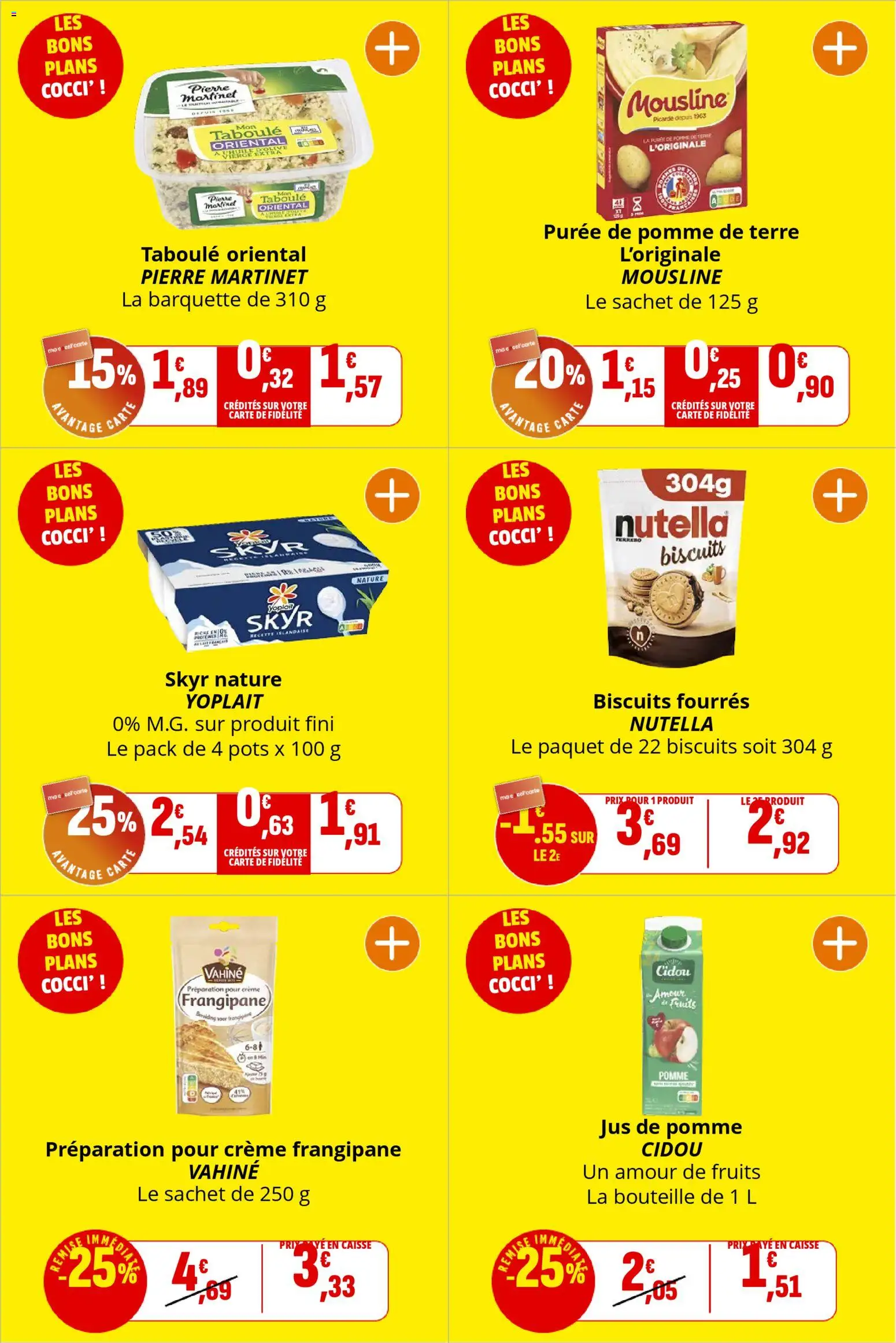 {H1} | Page: 3 | Produits: Pomme de terre, Skyr, Crème, Biscuits