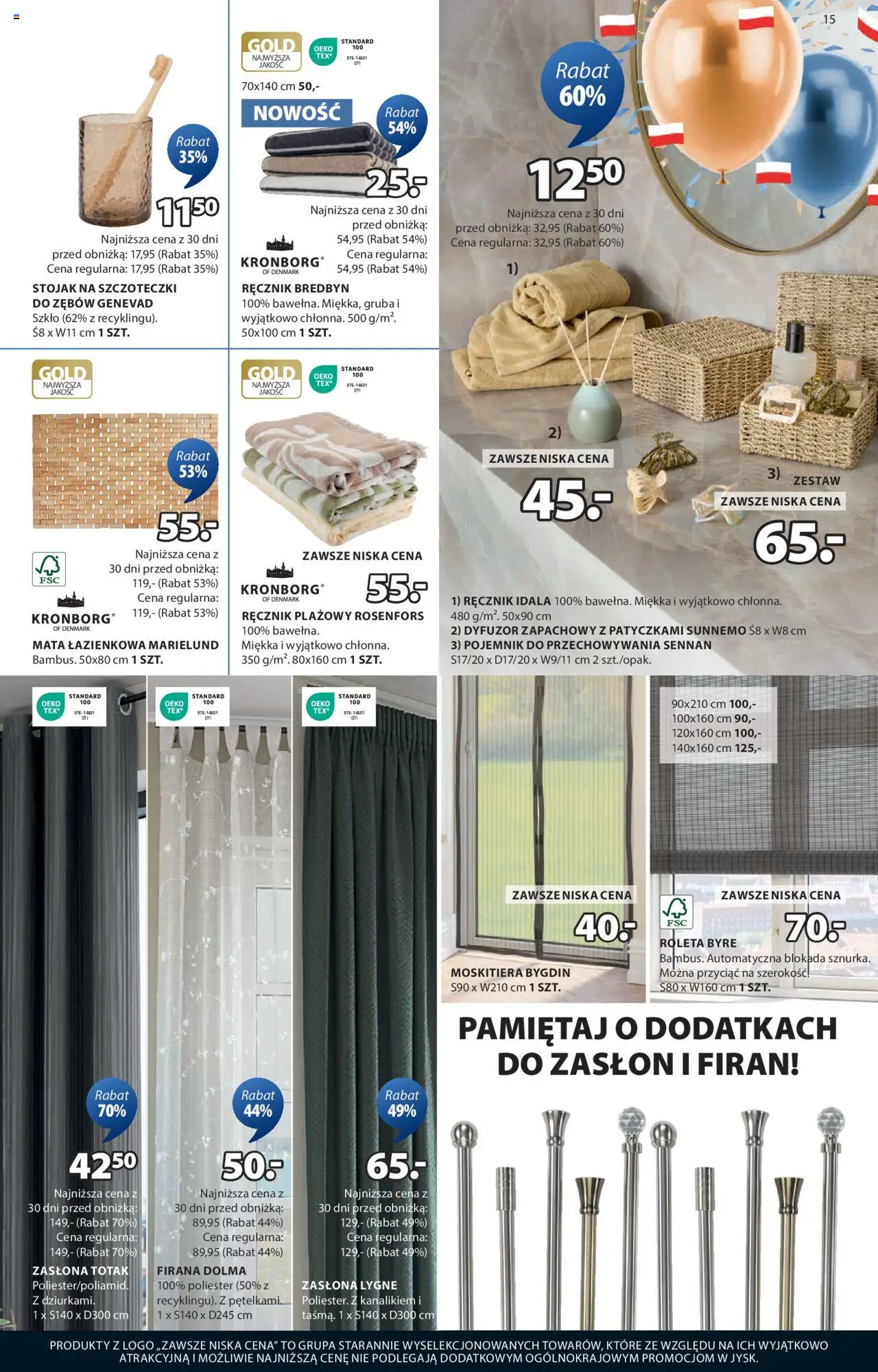 JYSK Gazetka od 21.05.2025 | Strona: 15 | Produkty: Mata łazienkowa