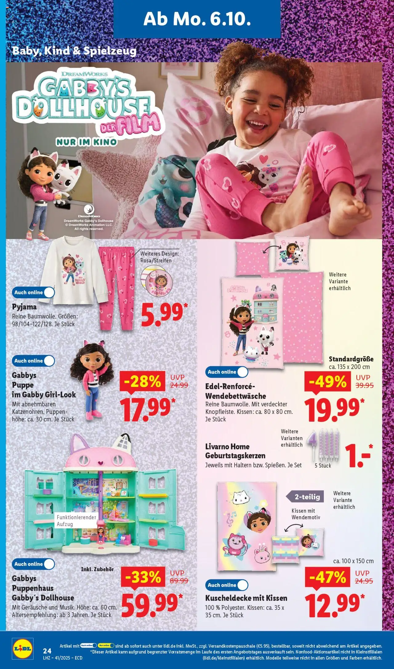 Lidl Prospekt 	 – gültig ab 06.10.2025 | Seite: 38 | Produkte: Kissen, Pyjama