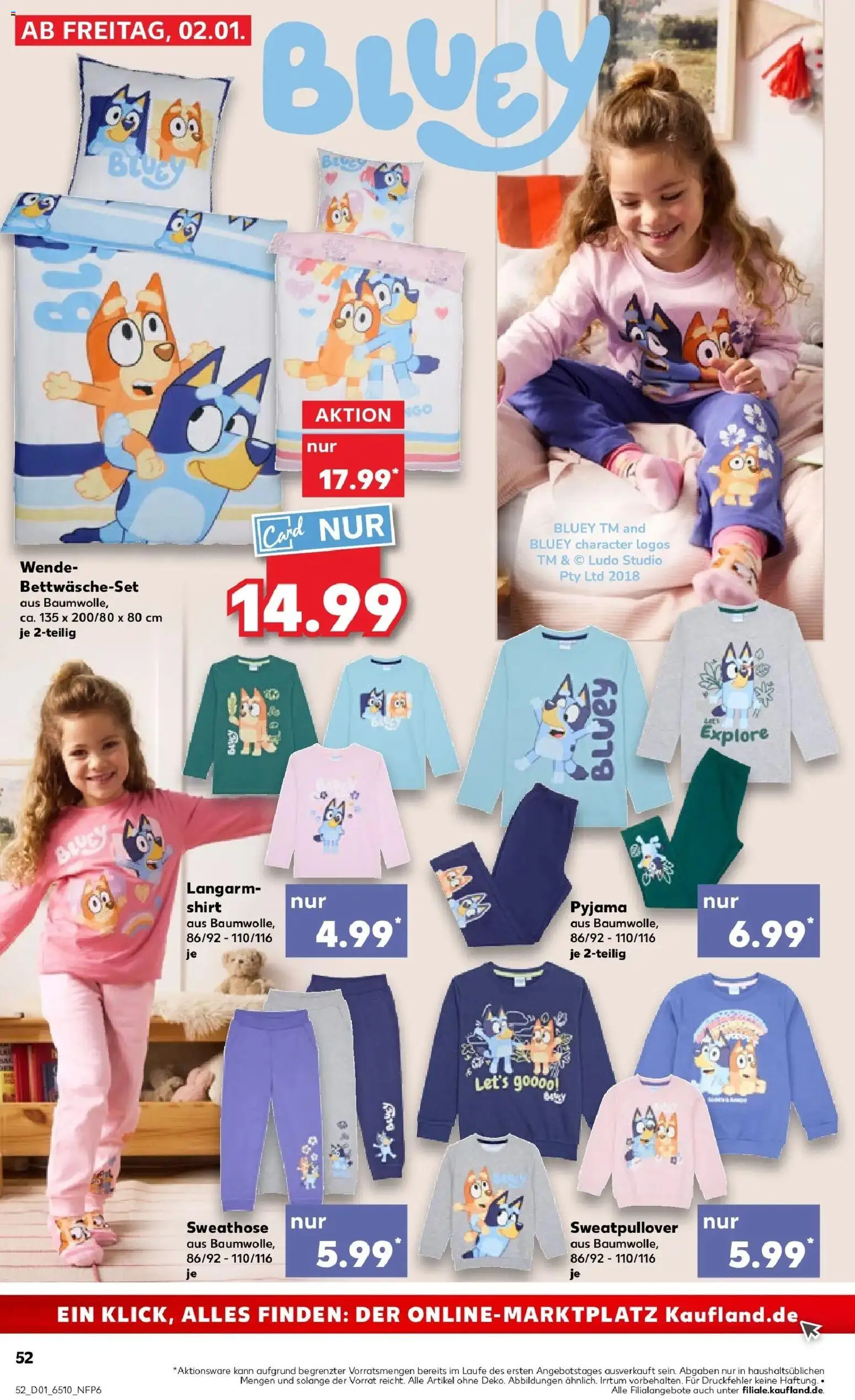 Kaufland prospekt Borken	 – gültig ab 05.01.2026 | Seite: 52 | Produkte: Shirt, Sweatshirt, Langarmshirt, Pyjama