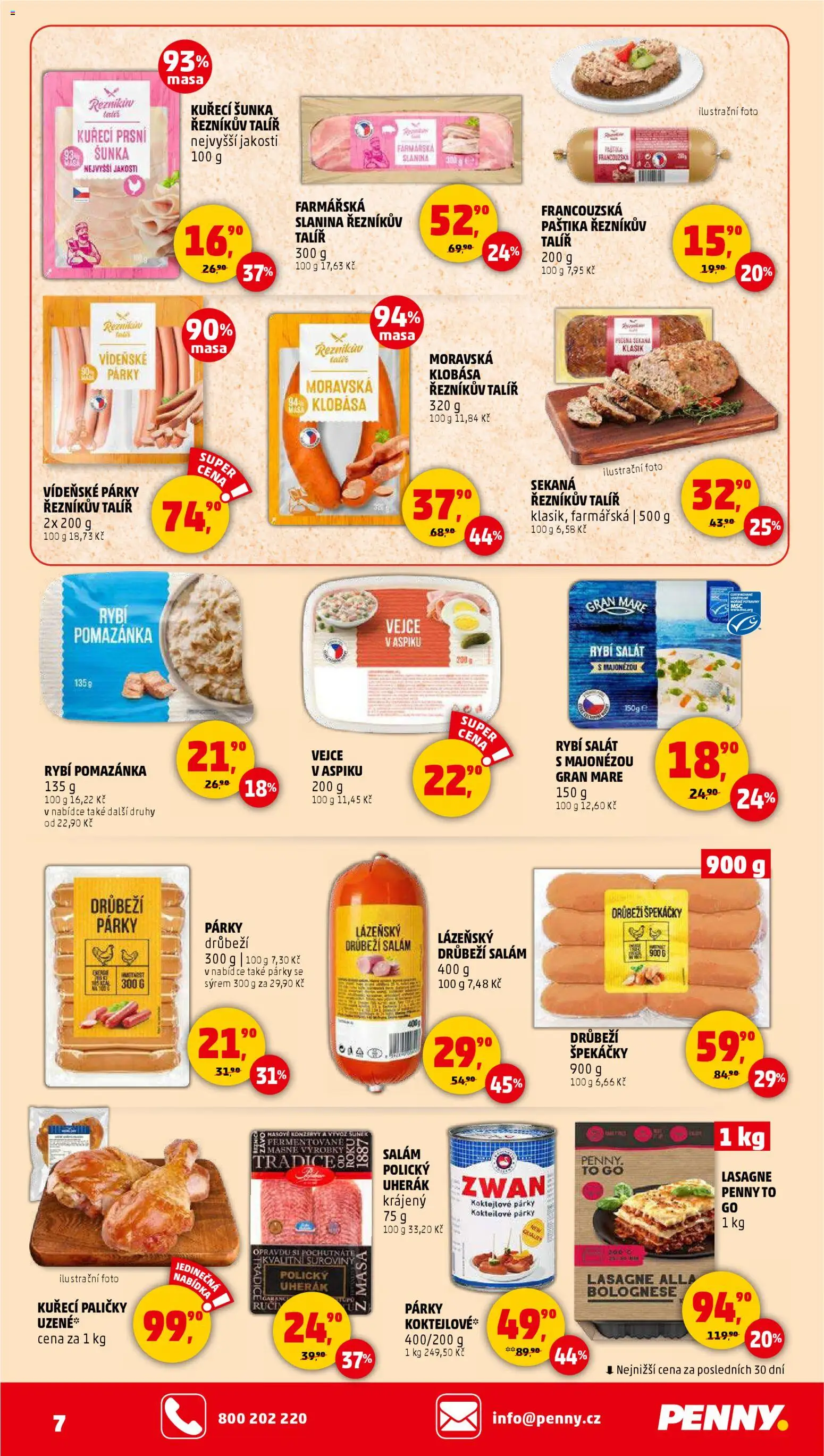 Penny Market leták - Čtvrtečník od 27.12.2025 | Strana: 7 | Produkty: Klobása, Kuřecí šunka, Pomazánka, Vejce v aspiku