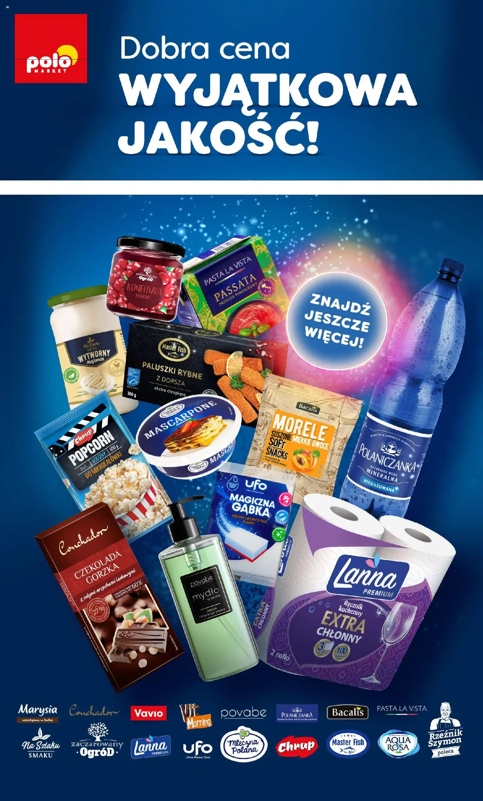 POLOmarket Gazetka - Wyjatkowa Jakość od 19.11.2025 | Strona: 1 | Produkty: Przecier pomidorowy, Morele, Magiczna gąbka, Czekolada