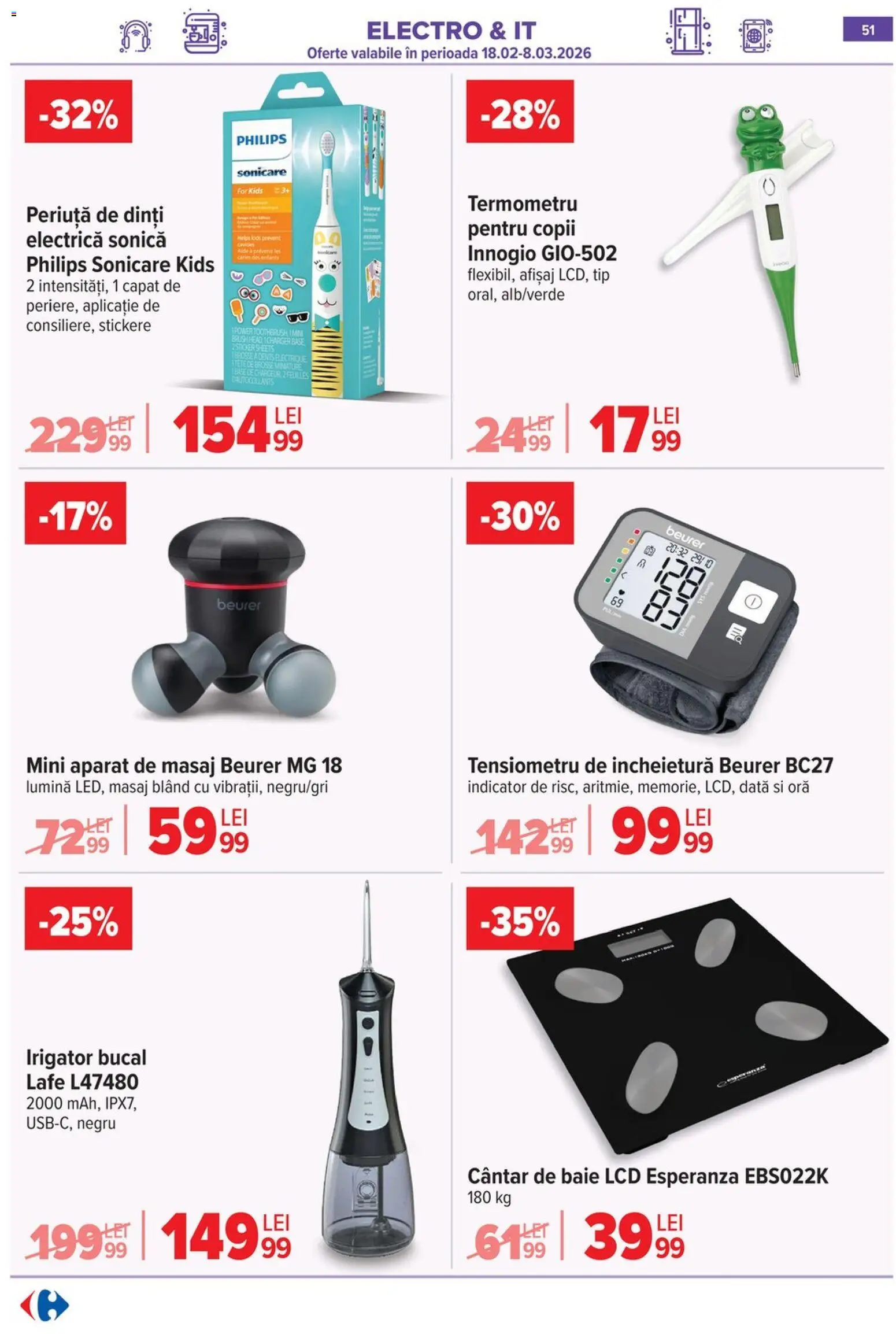 Noul catalog Carrefour – valabil de la 25.02.2026 | Pagină: 54 | Produse: Tensiometru, Tavuk suyu, Enginar, Periuță de dinți