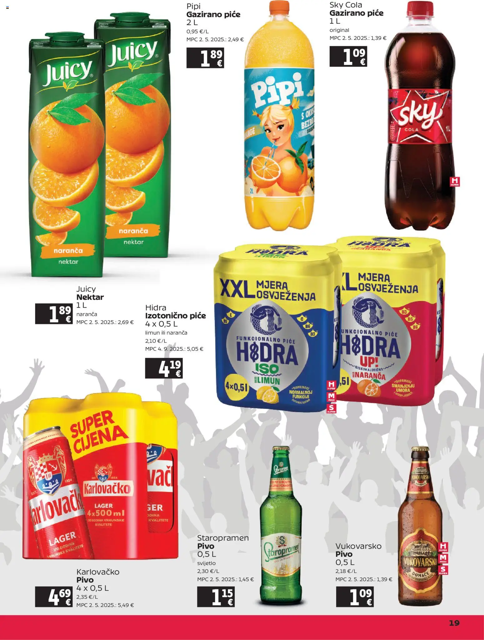 Tommy katalog | vrijedi od 15.01.2026 | Stranica: 19 | Proizvodi: Sky Cola, Staropramen, Karlovačko, Pivo