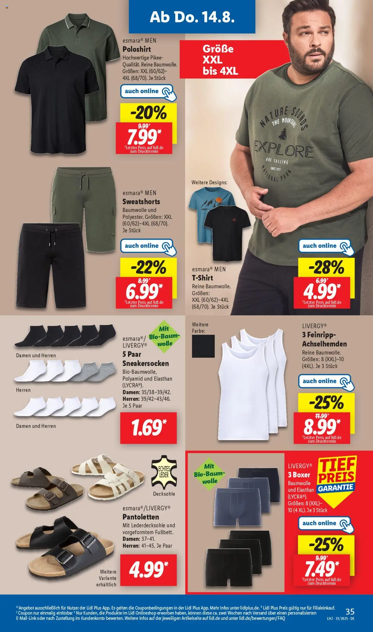 Lidl Prospekt 	 - gültig ab dem 11.08.2025 | Seite: 21 | Produkte: Sweatshorts, Poloshirt, Boxer