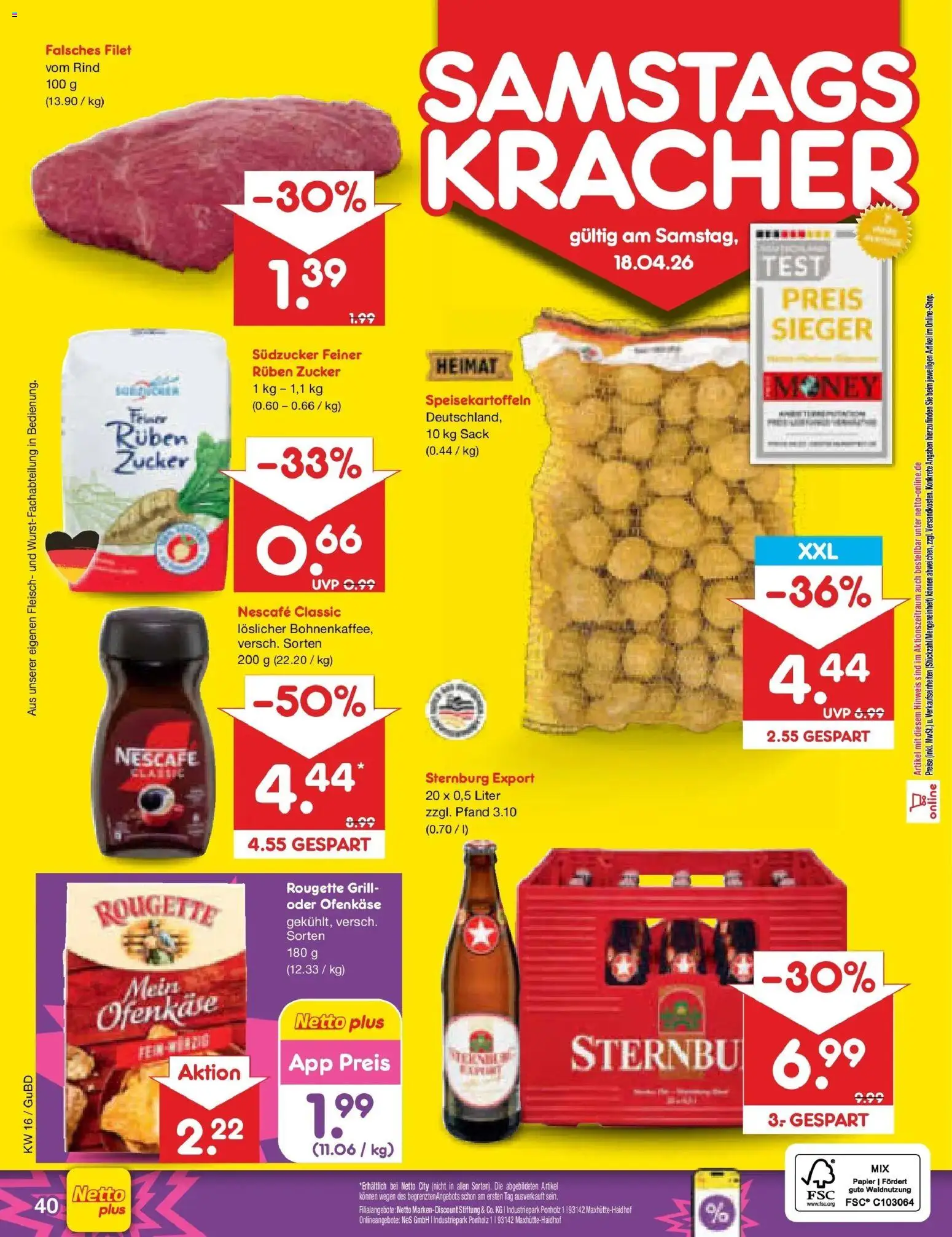 Netto Marken-Discount Prospekt Augustusburg	 – gültig ab 13.04.2026 | Seite: 62 | Produkte: Grill, Nescafe, Zucker, Nescafe classic