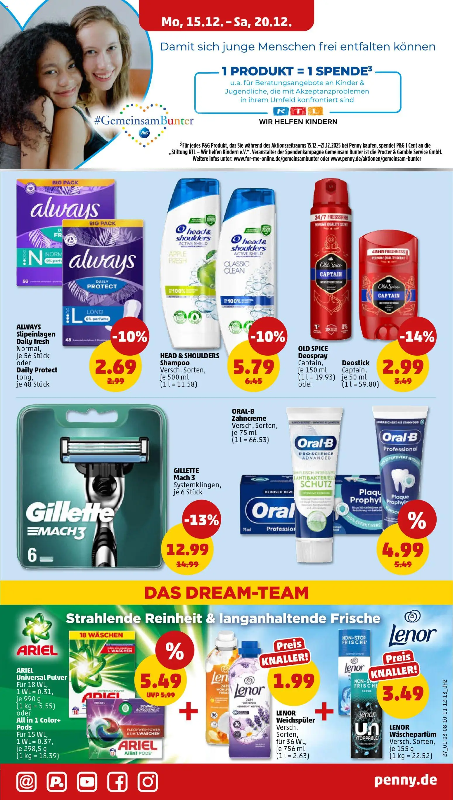 Penny Prospekt 	 – gültig ab 15.12.2025 | Seite: 31 | Produkte: Lenor, Head & shoulders, Weichspüler, Deospray