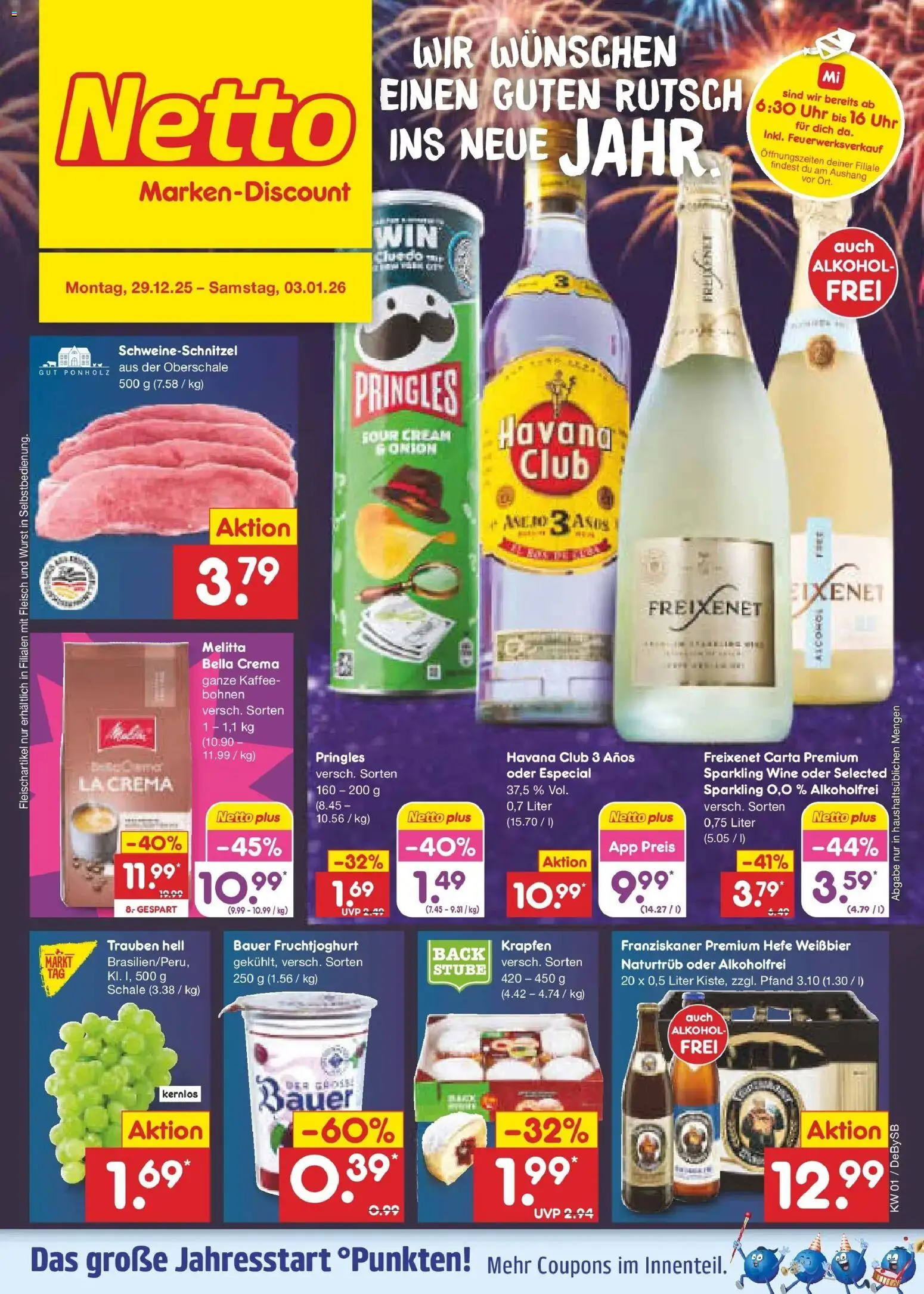 Netto Marken-Discount prospekt Thierhaupten	 – gültig ab 28.12.2025 | Seite: 1 | Produkte: Havana club, Weißbier, Wurst, Fleisch