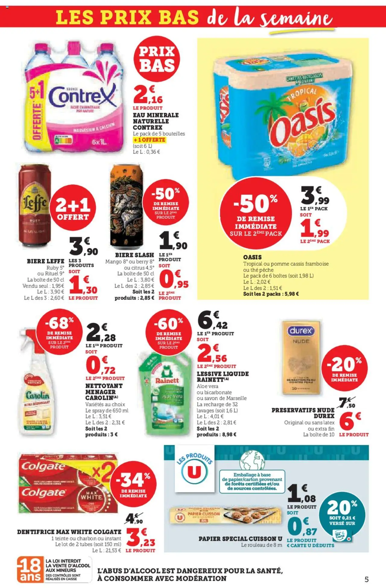  | Page: 5 | Produits: Eau minérale, Contrex eau minérale naturelle, Détergent, Lessive