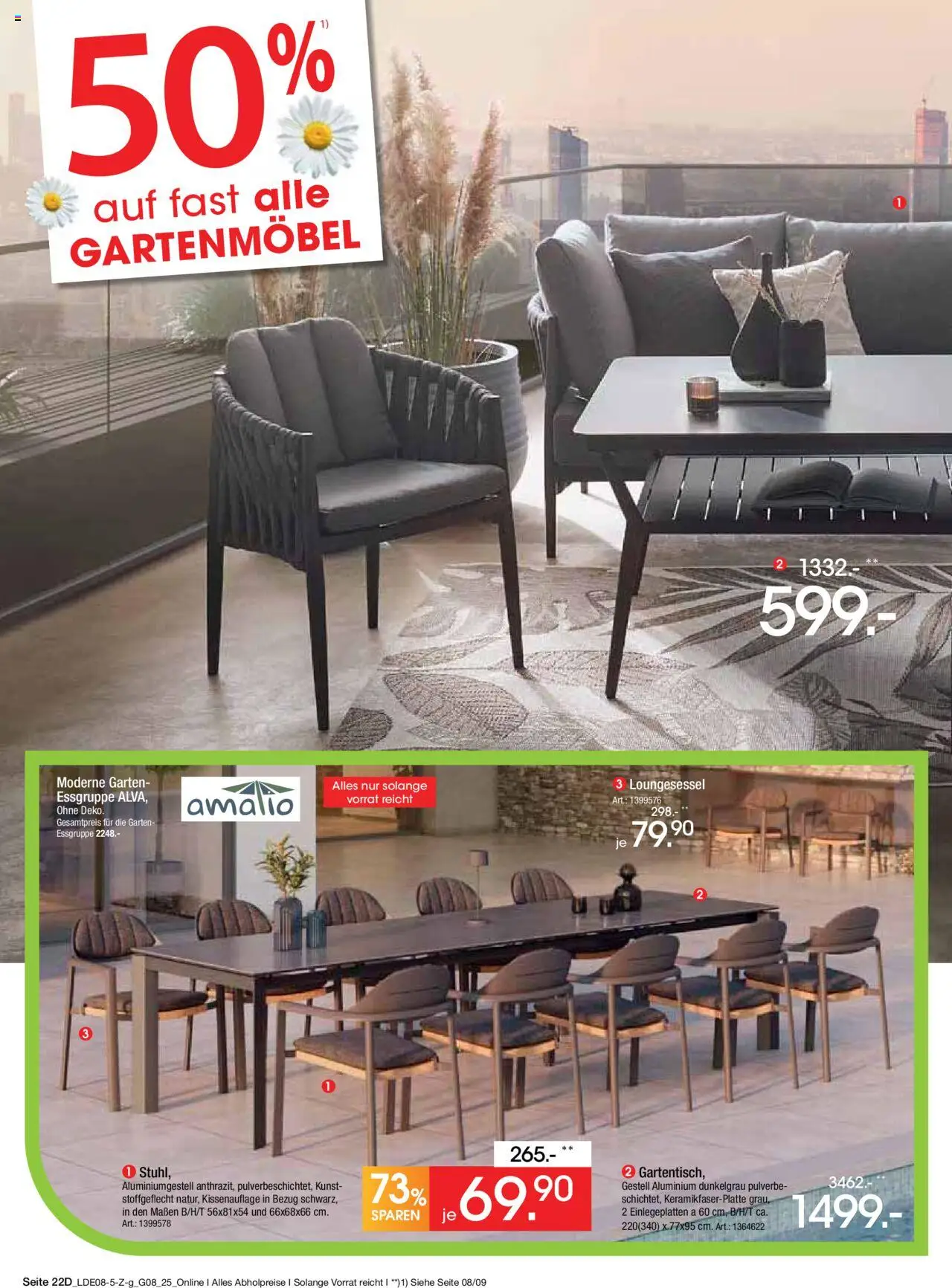 Zurbrüggen Prospekt Bonus Sonder-Tage - gültig ab dem 02.08.2025 | Seite: 44 | Produkte: Essgruppe, Gartenmöbel
