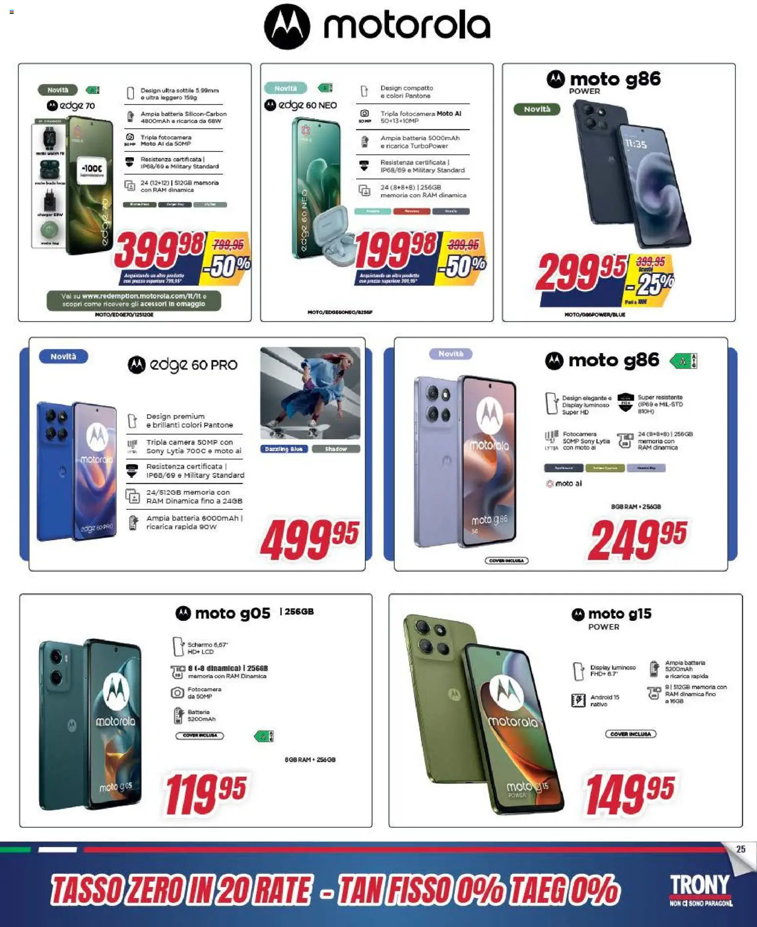 Volantino Trony del 04.12.2025 | Pagina: 25 | Prodotti: Schermo, Fotocamera, Batteria