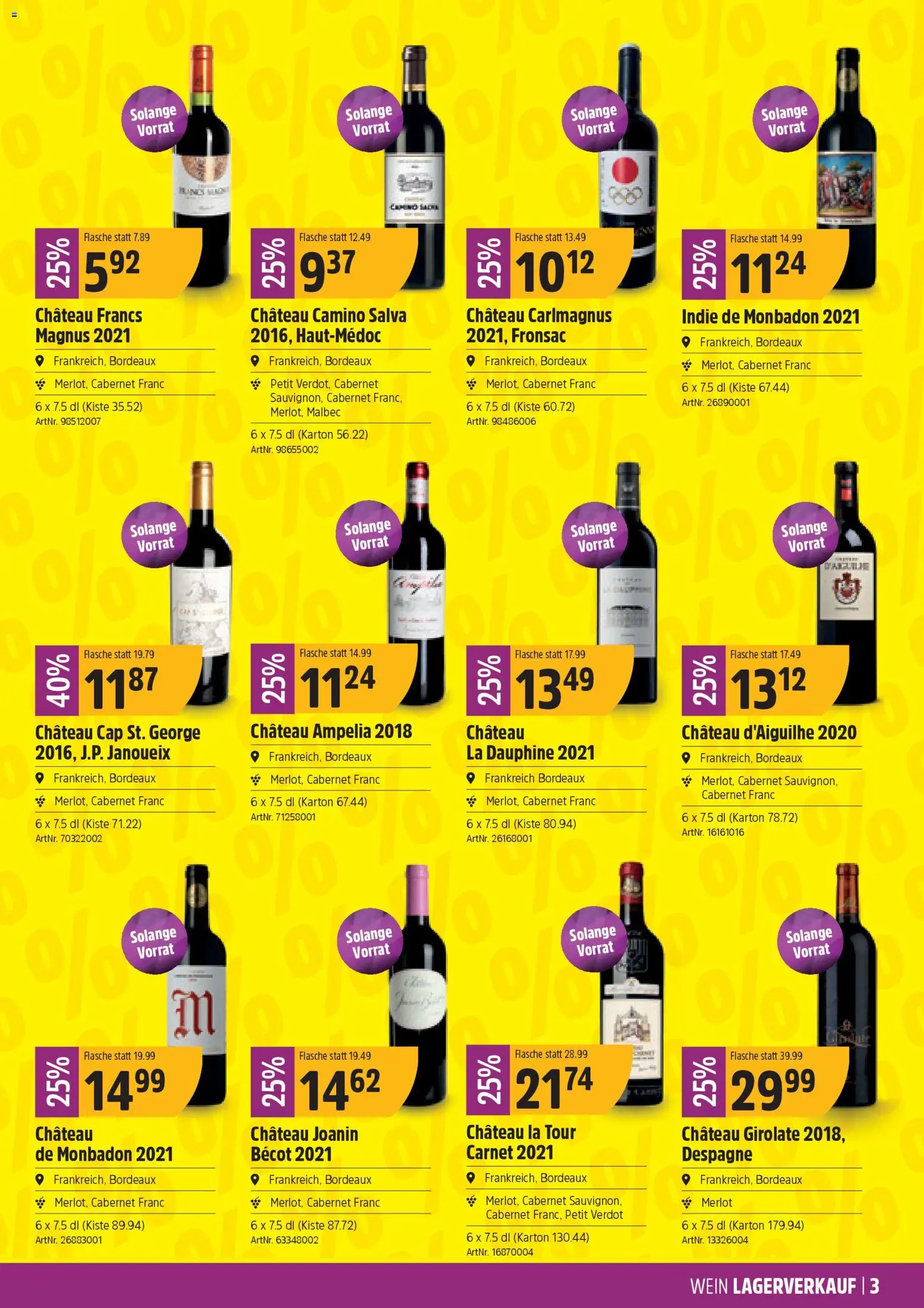 TopCC Aktionen Weinlagerverkauf – gültig ab 05.01.2026 | Seite: 3 | Produkte: Merlot, Wein