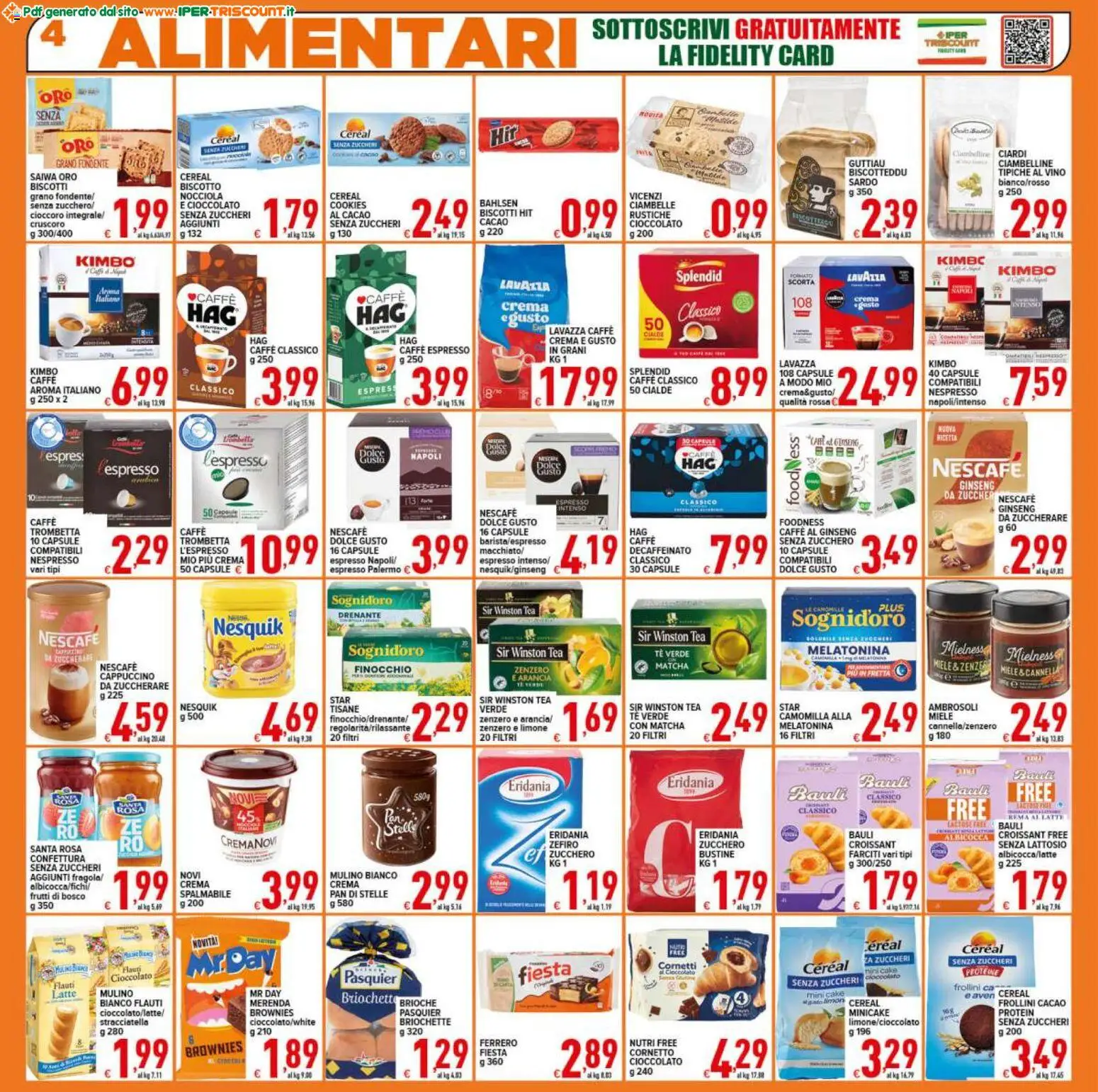 Volantino Ipertriscount del 07.11.2025 | Pagina: 4 | Prodotti: Cioccolato, Limone, Vino, Miele