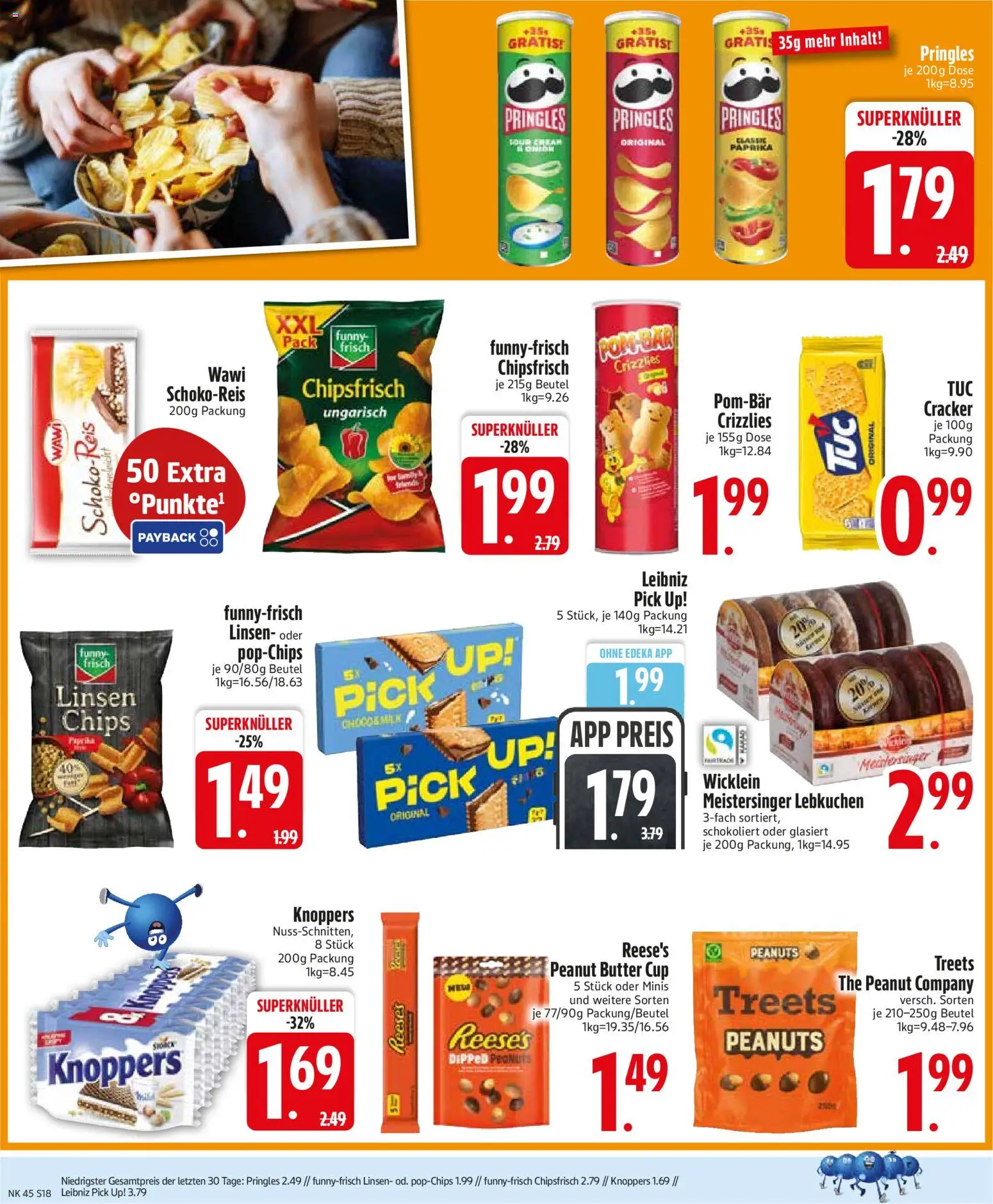 {H1} | Pagina: 18 | Producten: Chips, Kész piskótalap, Pringles