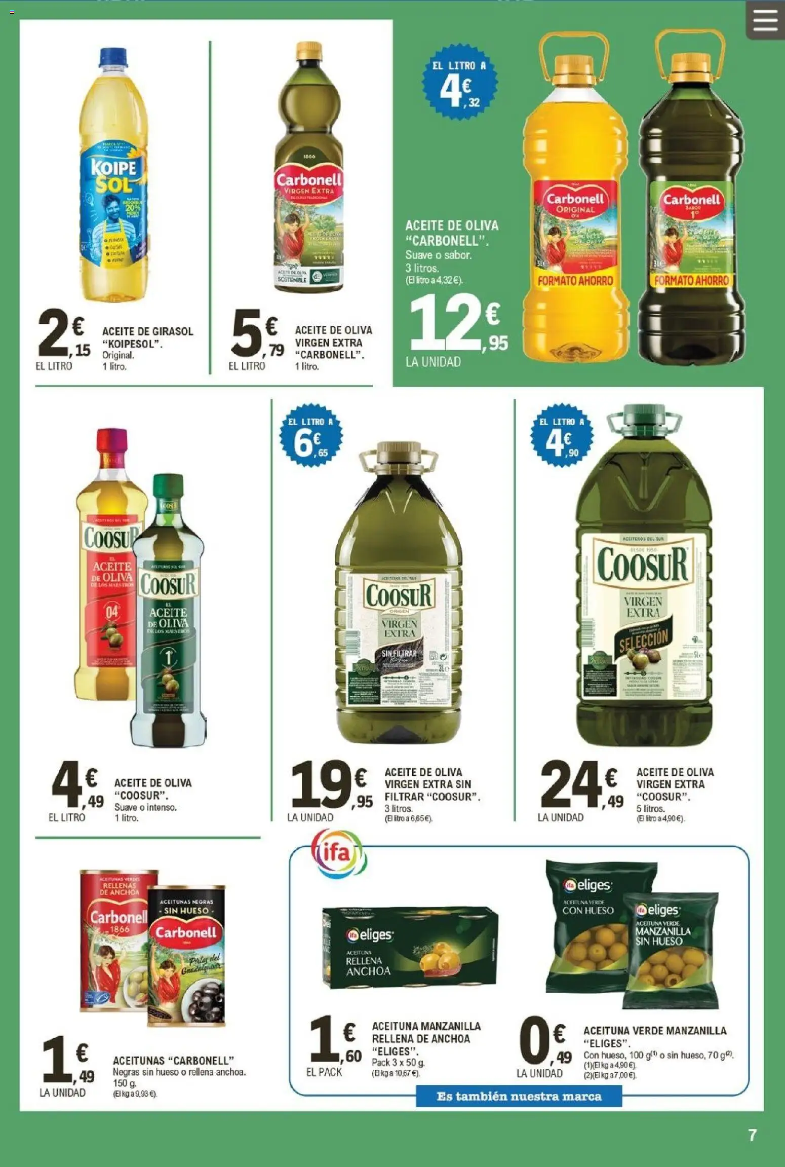 E.Leclerc folleto │ válido desde el 19.11.2025 | Página: 7 | Productos: Aceite, Aceite de oliva, Aceite de oliva virgen extra, Anchoa