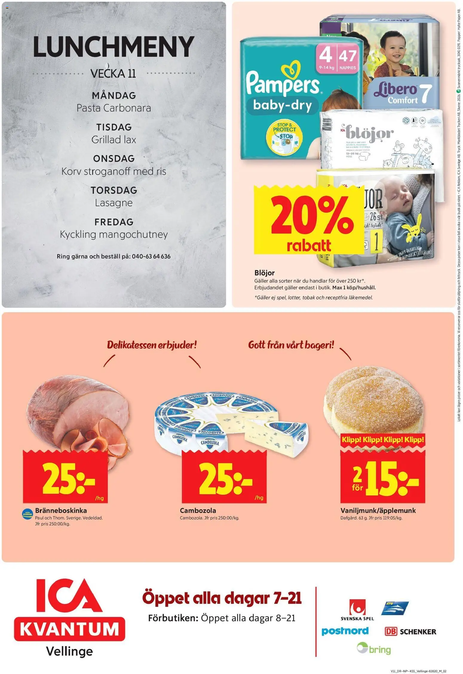 ICA Kvantum reklamblad aktuell från 09.03.2026 | Sida: 10 | Produkter: Lax, Ring, Papper, Pasta