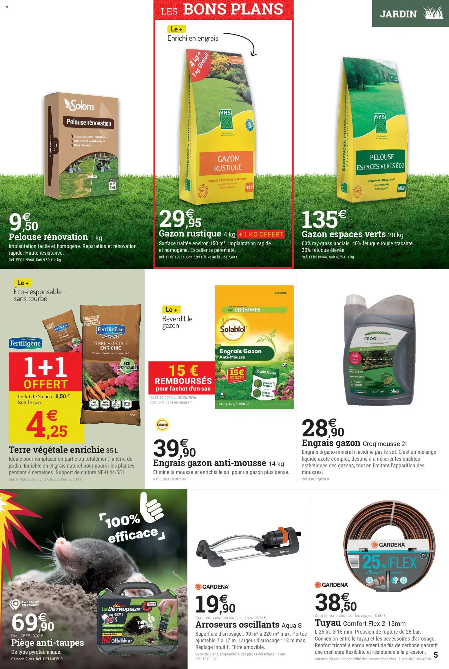 {H1} | Page: 5 | Produits: Filtre, Mousse, Tuyau, Gazon