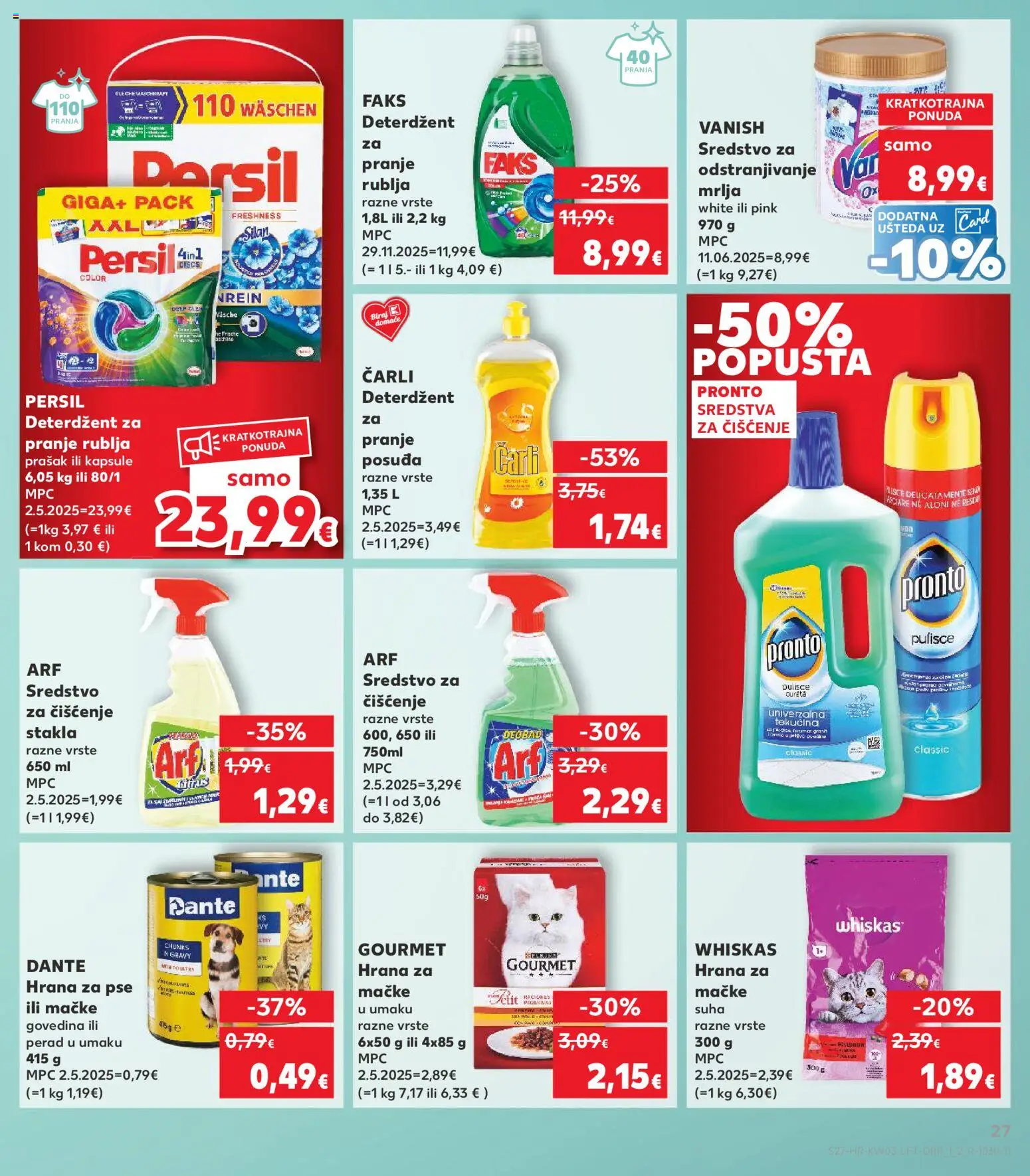 Kaufland katalog | vrijedi od 14.01.2026 | Stranica: 27 | Proizvodi: Faks, Sredstva za čiščenje, Deterdžent, Vanish