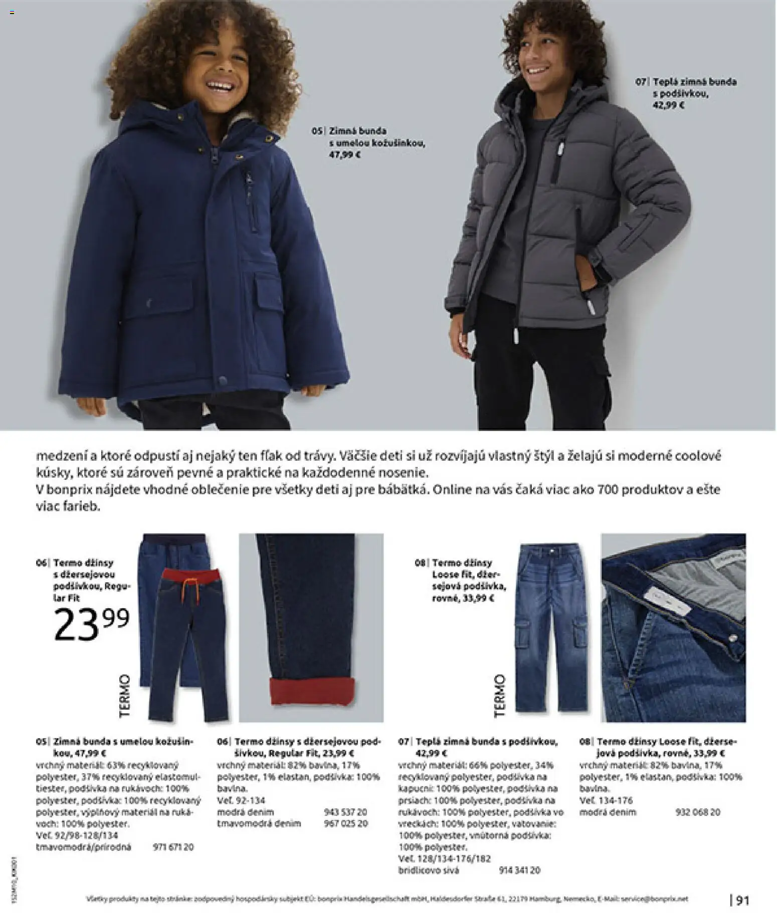 Nové Bonprix akcie – leták je platný od 24.11.2025 | Strana: 93 | Produkty: Bunda