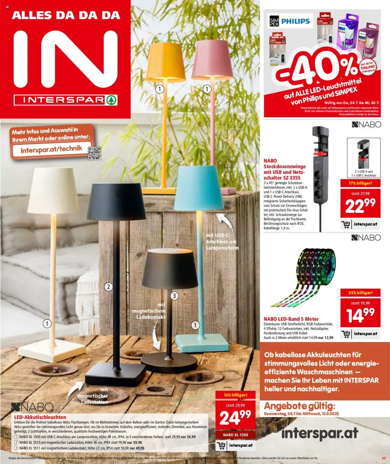 Interspar Flugblatt - Kärnten gültig ab 24.07.2025 | Seite: 11 | Produkte: USB