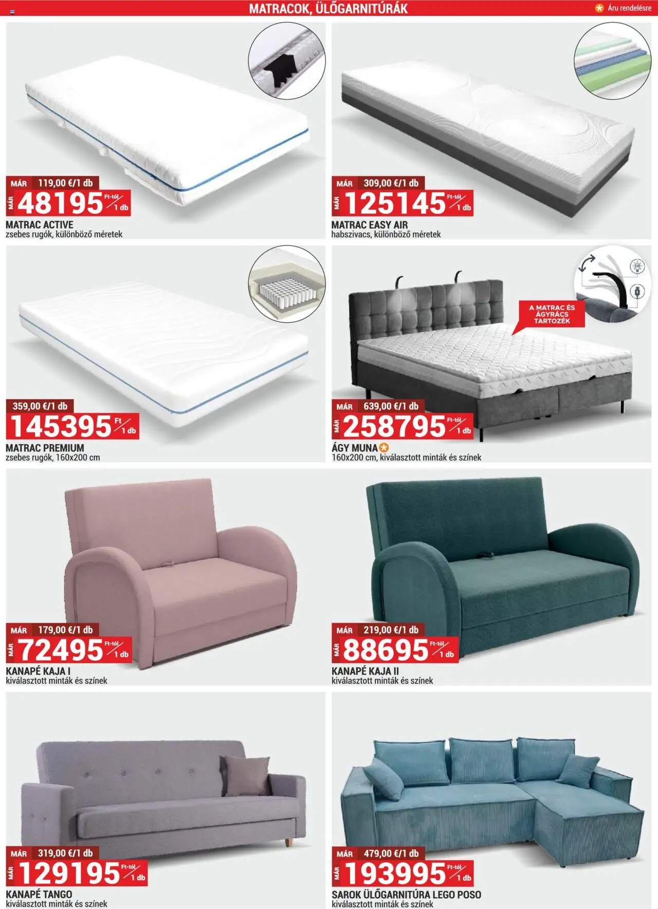Merkury Market akciós ujság - amely érvényes a következő dátumtól: 01.08.2025 | Oldal: 14 | Termékek: Sarok ülőgarnitúra, Ágy, Kanapé, Ágyrács