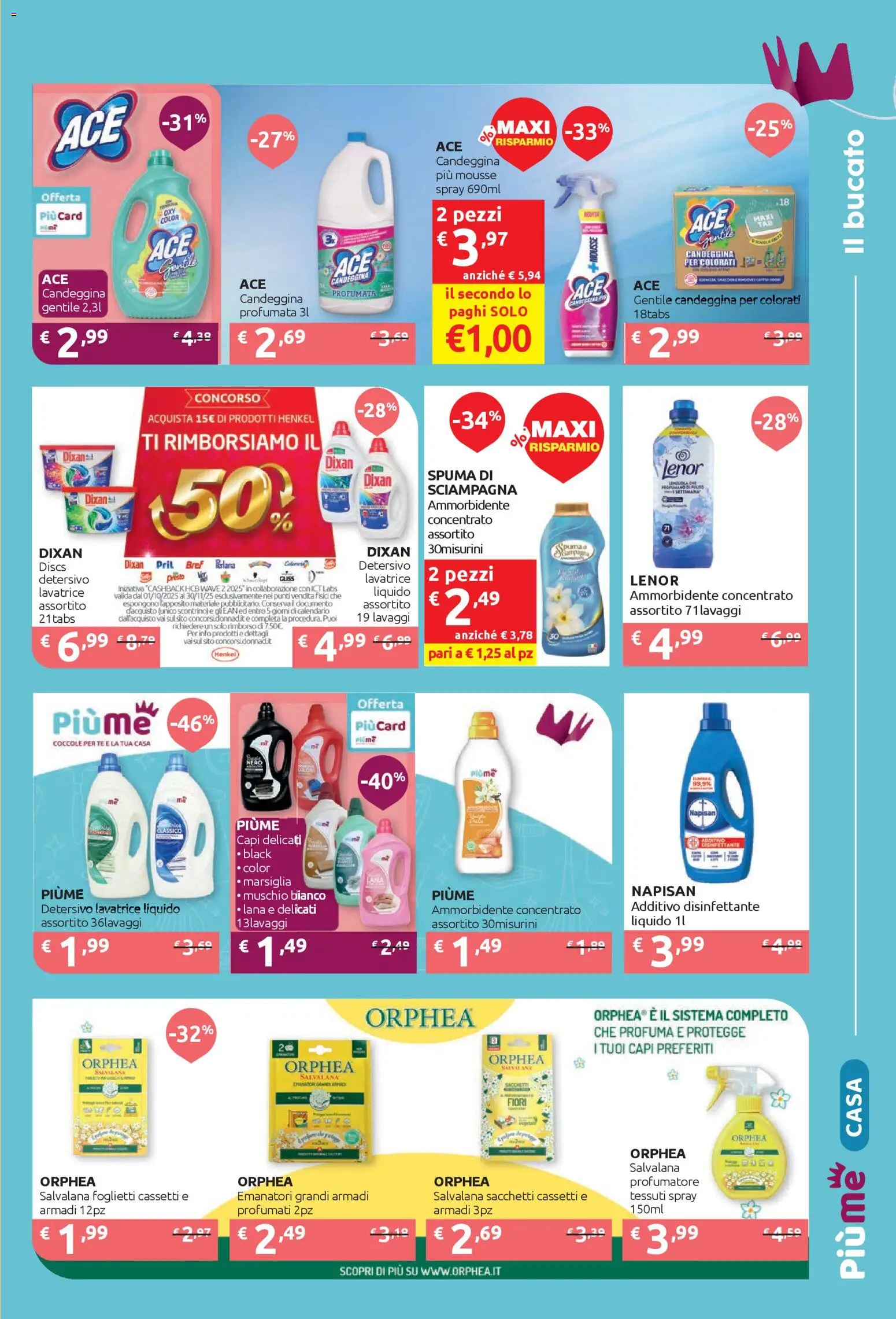 Volantino IperSoap del 27.10.2025 | Pagina: 3 | Prodotti: Ammorbidente, Tè, Candeggina, Lavatrice
