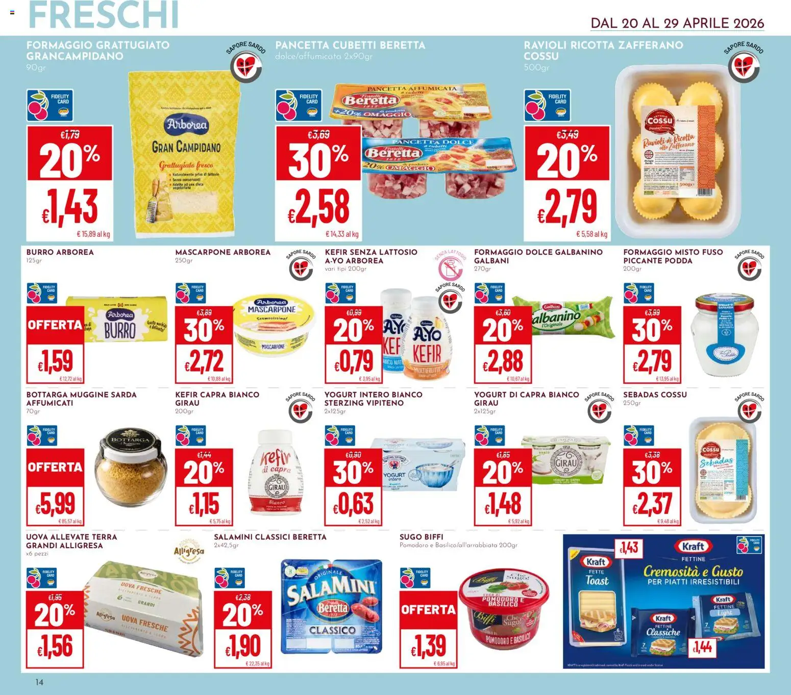 Volantino Pan del 20.04.2026 | Pagina: 14 | Prodotti: Uova, Pomodoro, Burro, Sugo