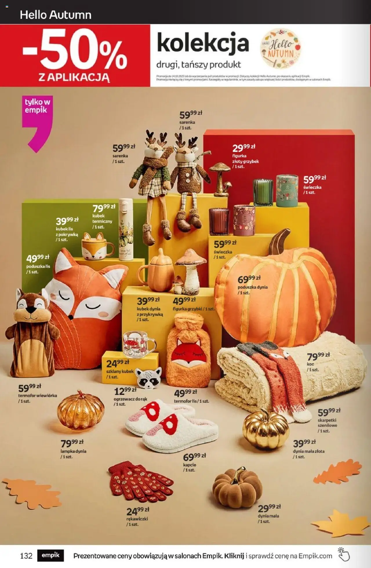 Empik promocje od 24.09.2025 | Strona: 132 | Produkty: Dynia, Kapcie, Skarpetki, Poduszka