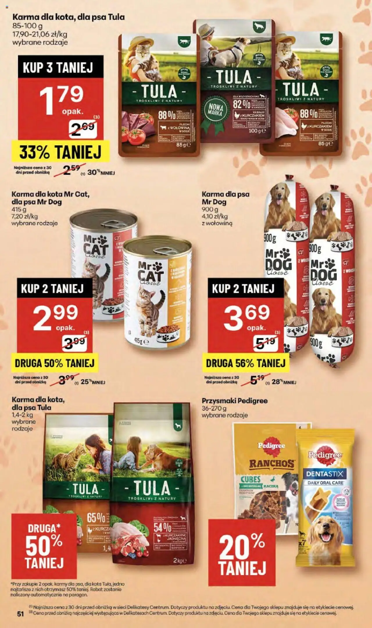 Delikatesy Centrum Gazetka od 11.09.2025 | Strona: 51 | Produkty: Kaczka, Jagnięcina, Karma dla kota, Karma dla psa