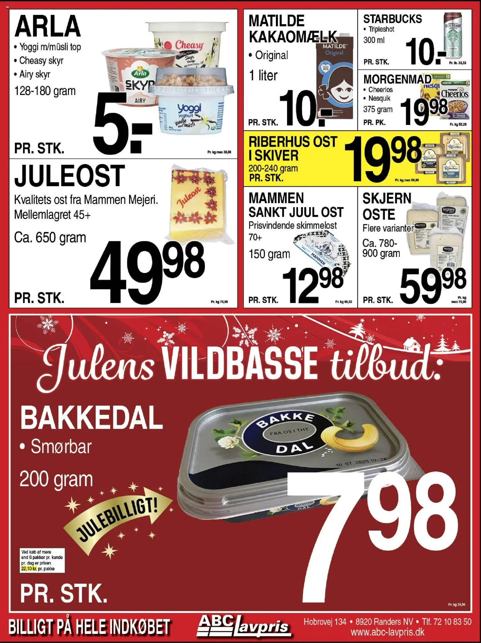 Abc Lavpris tilbudsavis – gyldig fra 26.11.2025 | Side: 4 | Produkter: Ost, Yoghurt, Skyr, Kakaomælk