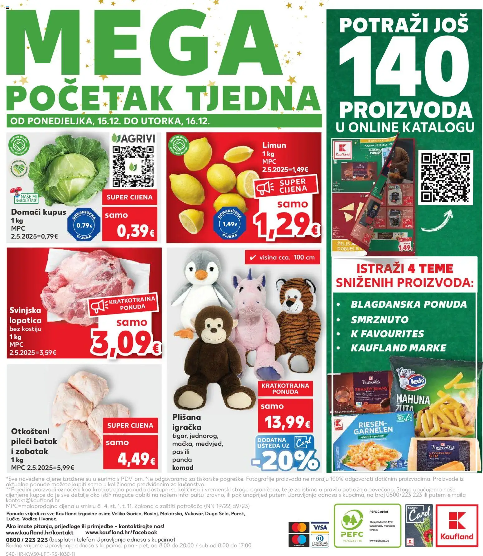 Kaufland katalog | vrijedi od 10.12.2025 | Stranica: 40 | Proizvodi: Mahuna, Svinjska lopatica, Sir, Limun