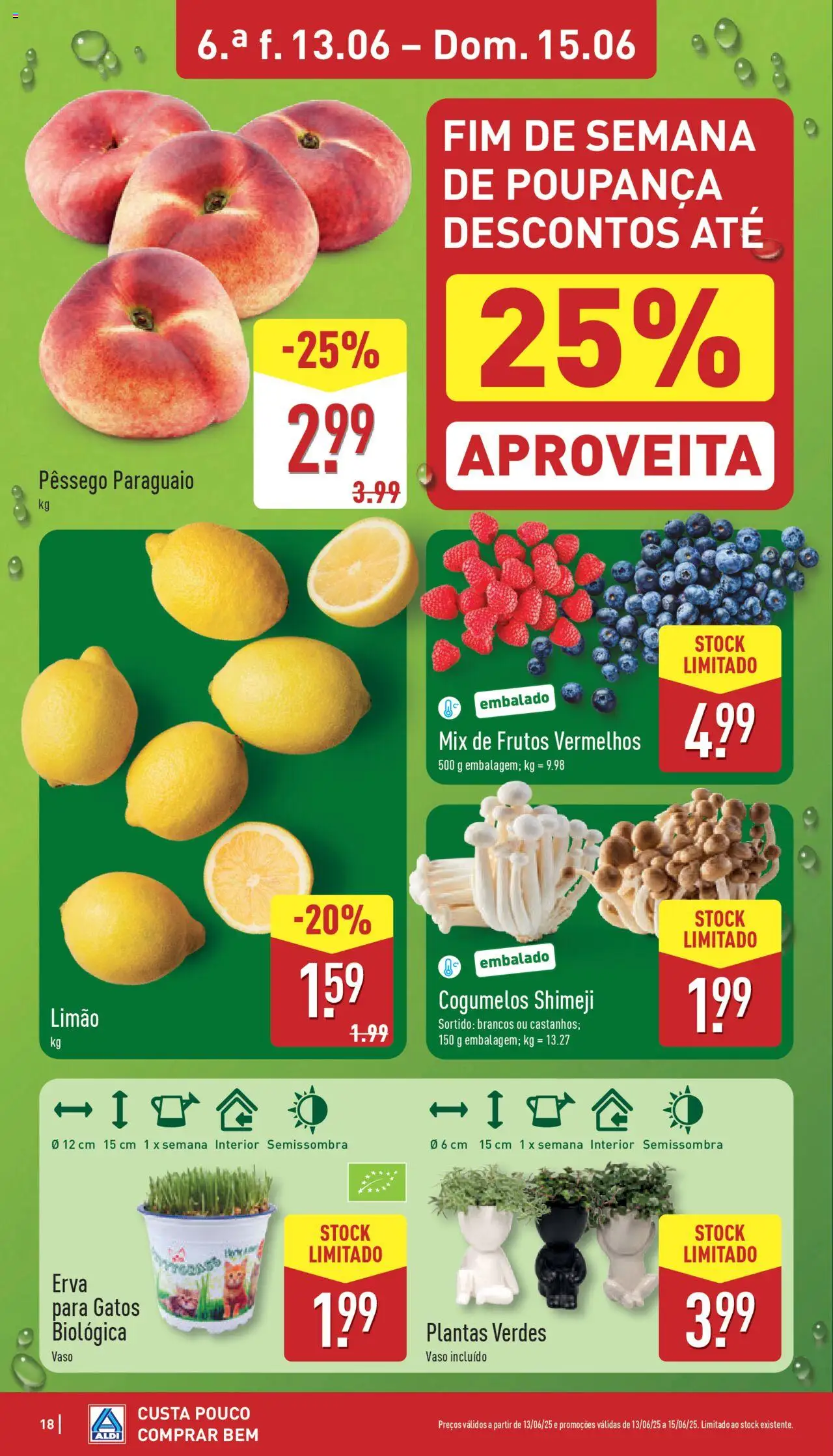 Aldi folheto │ válido de 09.06.2025 | Página: 18 | Produtos: Vaso, Cogumelos