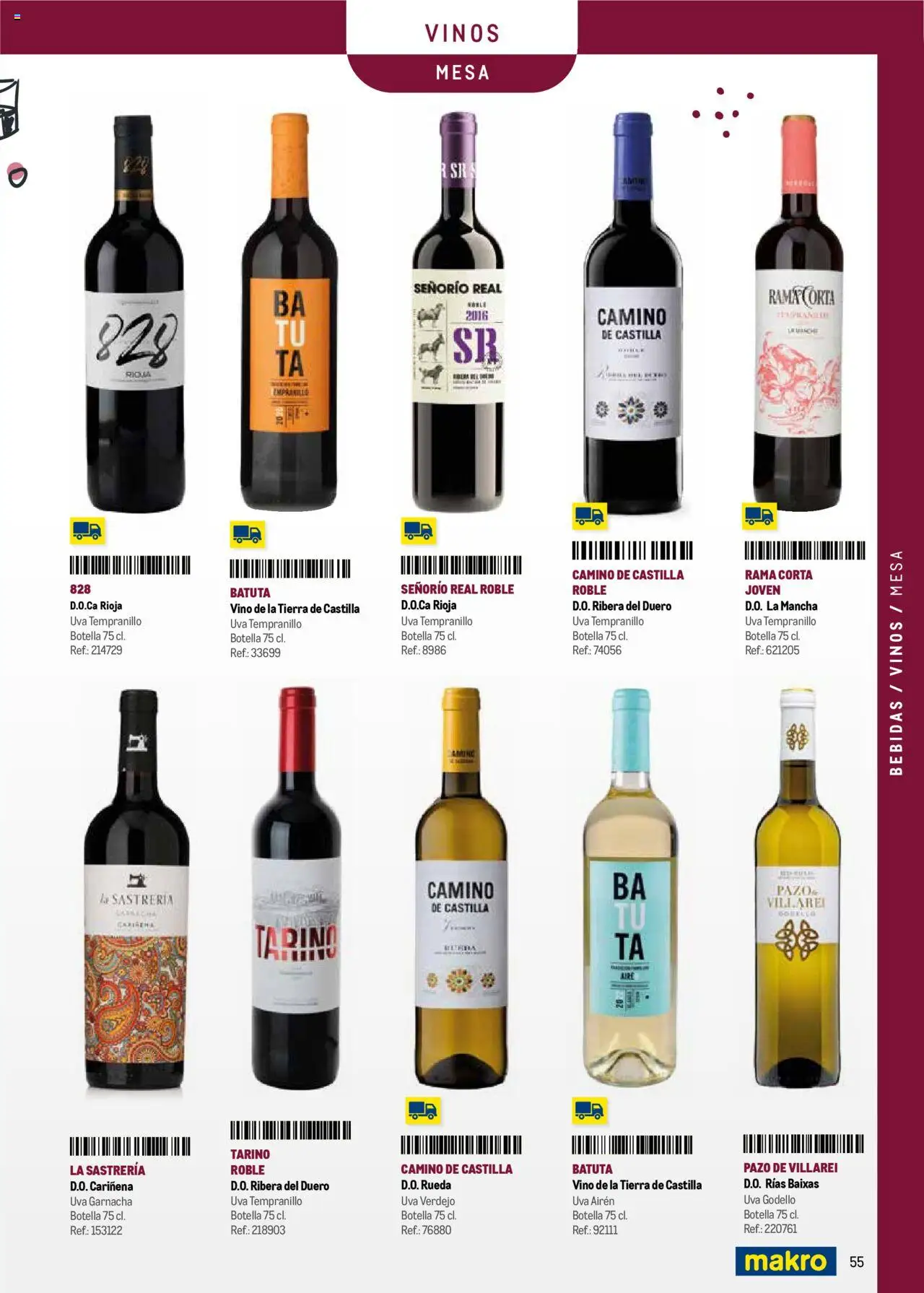 Makro - Menú y Barra Norte II │ válido desde el 08.09.2025 | Página: 55 | Productos: Vino, Mesa