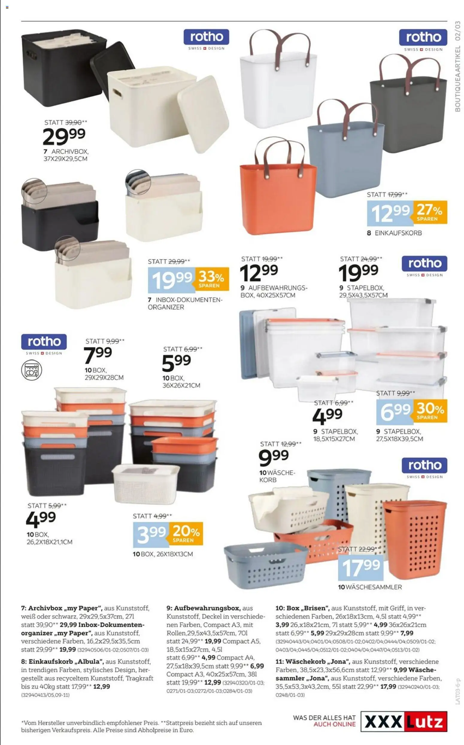 XXXLutz Boutiqueartikel gültig ab 07.04.2026 | Seite: 3 | Produkte: Box, Korb