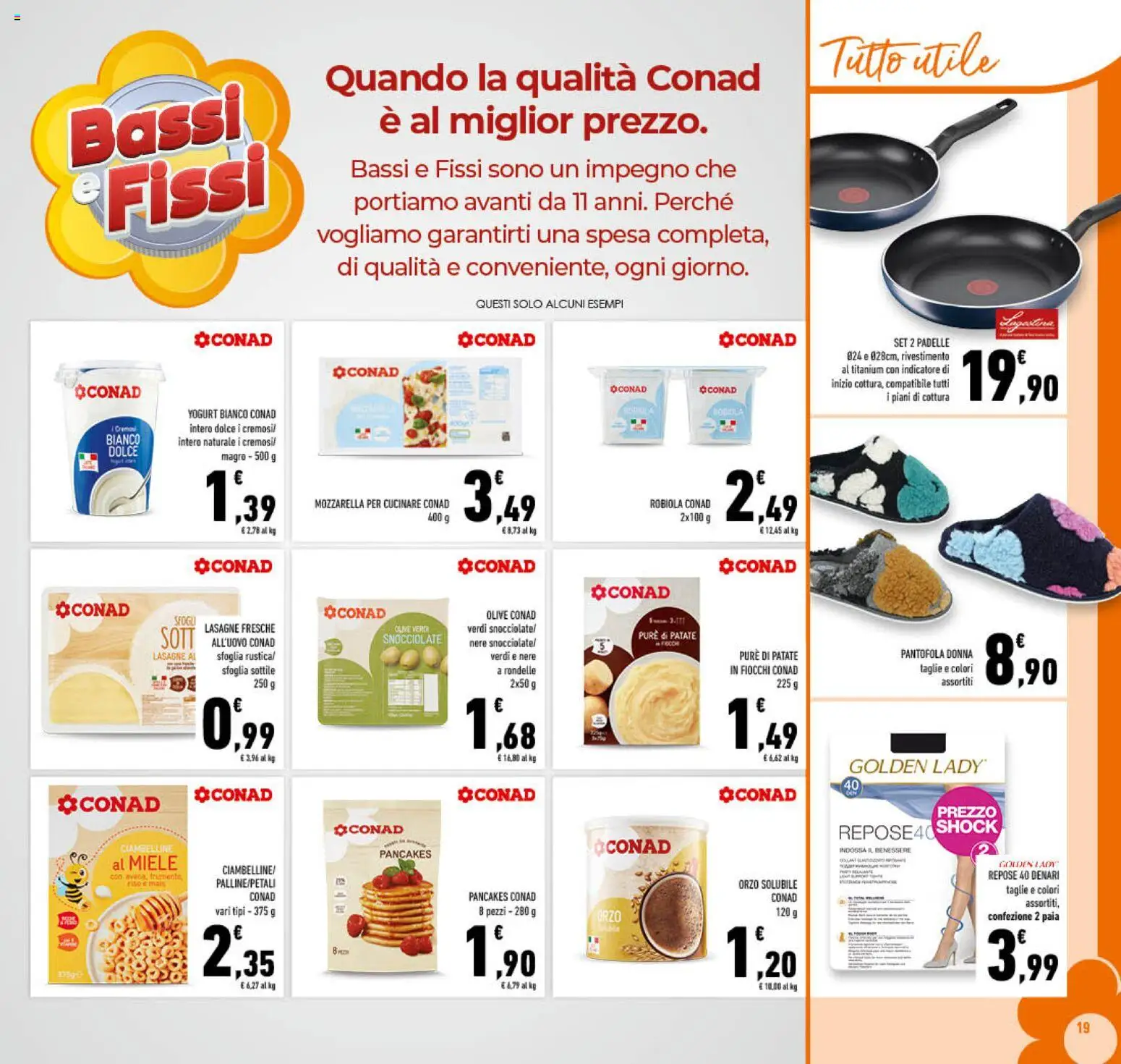 Volantino Conad del 10.12.2025 | Pagina: 19 | Prodotti: Yogurt, Fiocchi, Patate, Robiola
