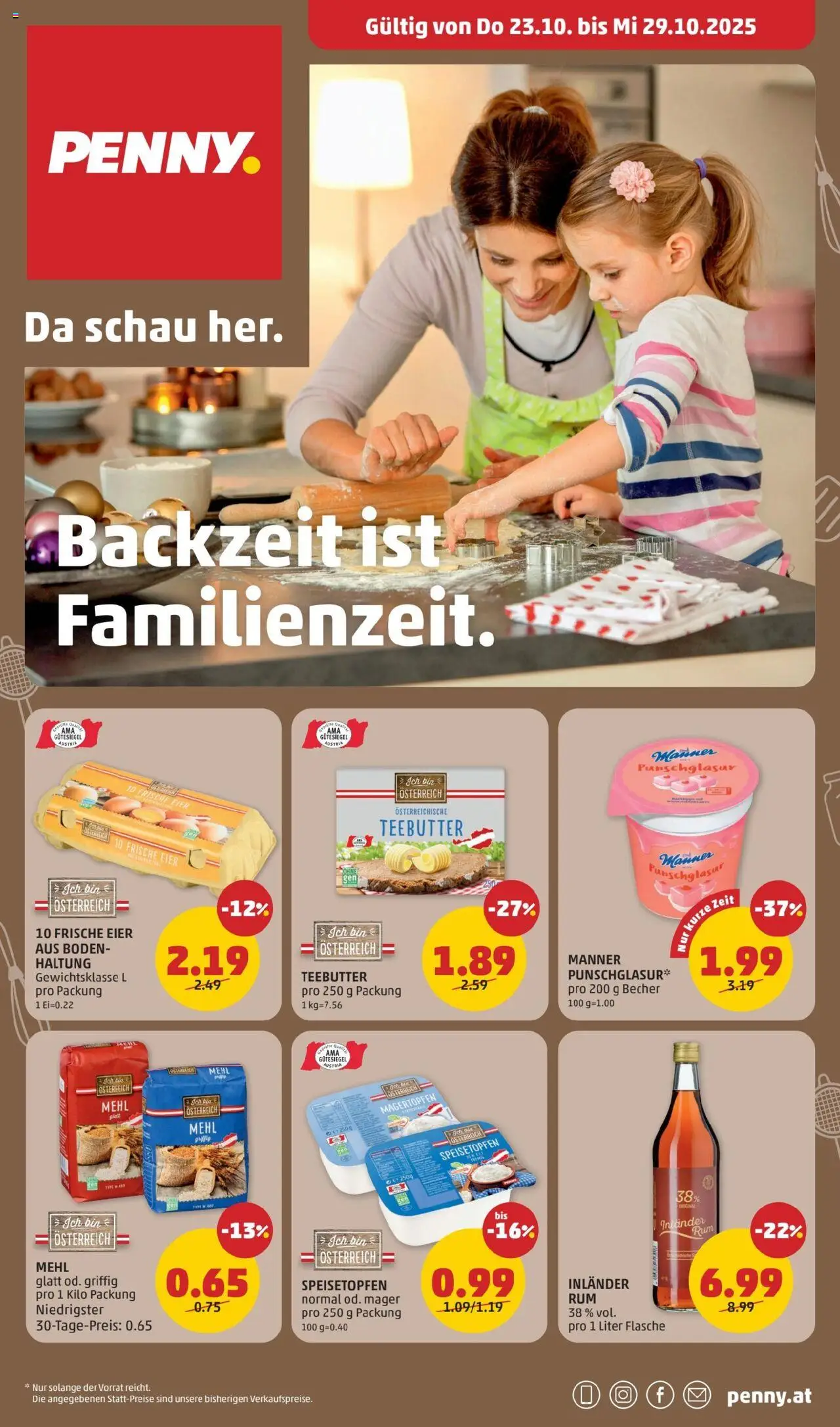 Penny Markt - Backzeit ist Familienzeit gültig ab 23.10.2025 | Seite: 1 | Produkte: Eier